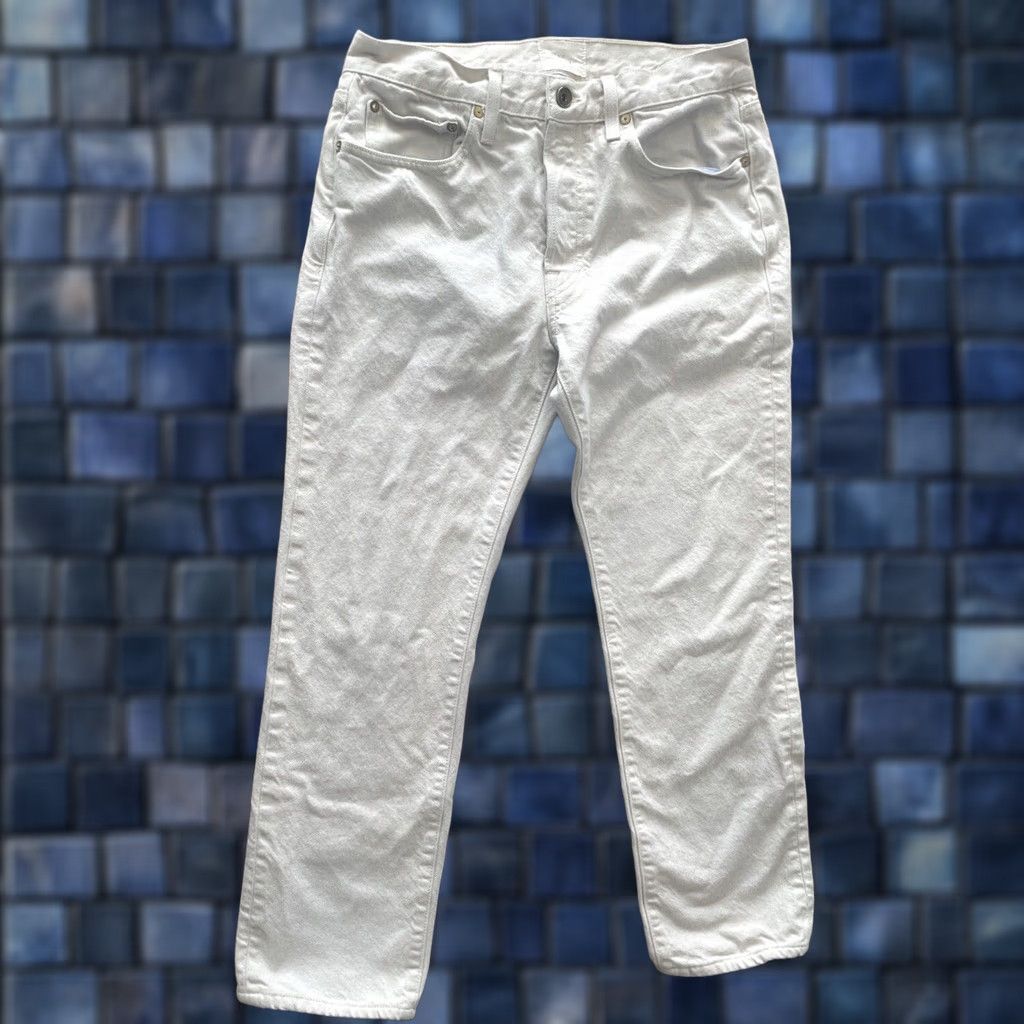 Sid Mashburn Sid Mashburn Jeans Mens 32x32 Button Fly Denim Ivory Straight Regular Size US 32 / EU 48 - 1 Thumbnail