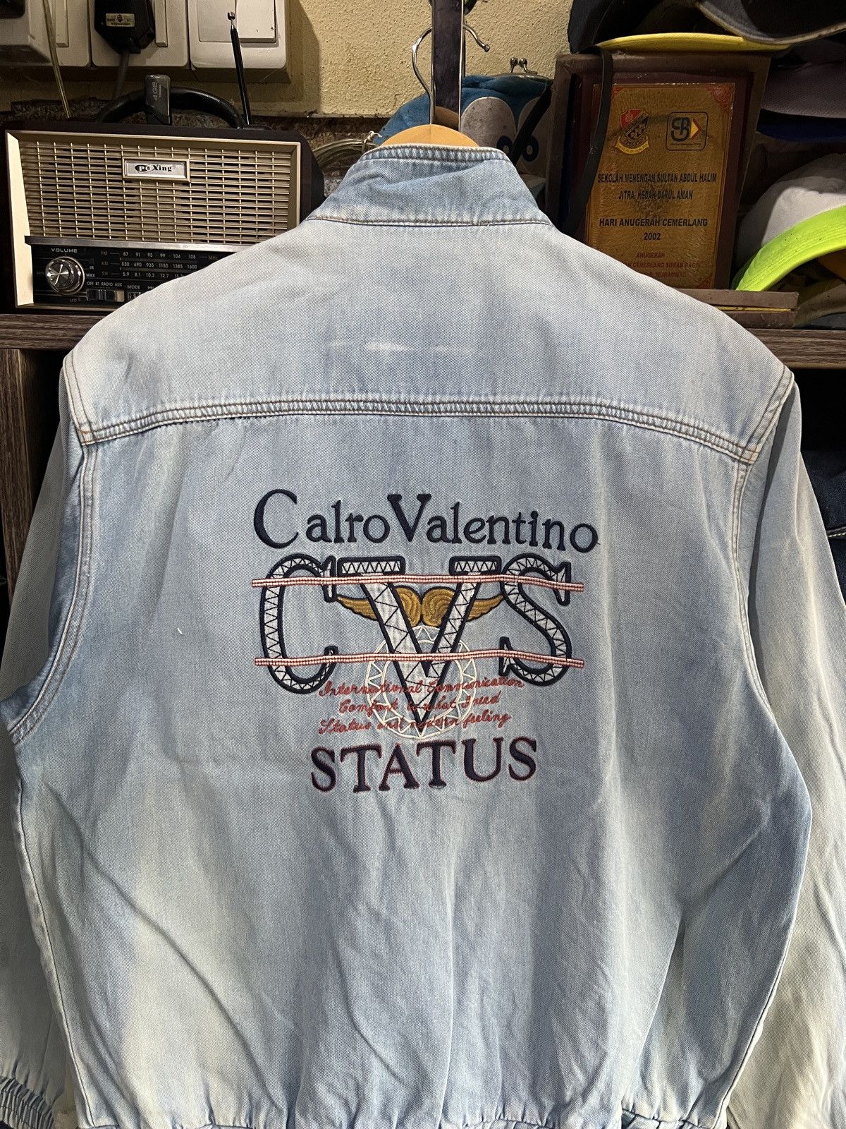 Other 🔥Vintage Distressed Calro Valentino Status Denim Jacket Size US M / EU 48-50 / 2 - 6 Thumbnail