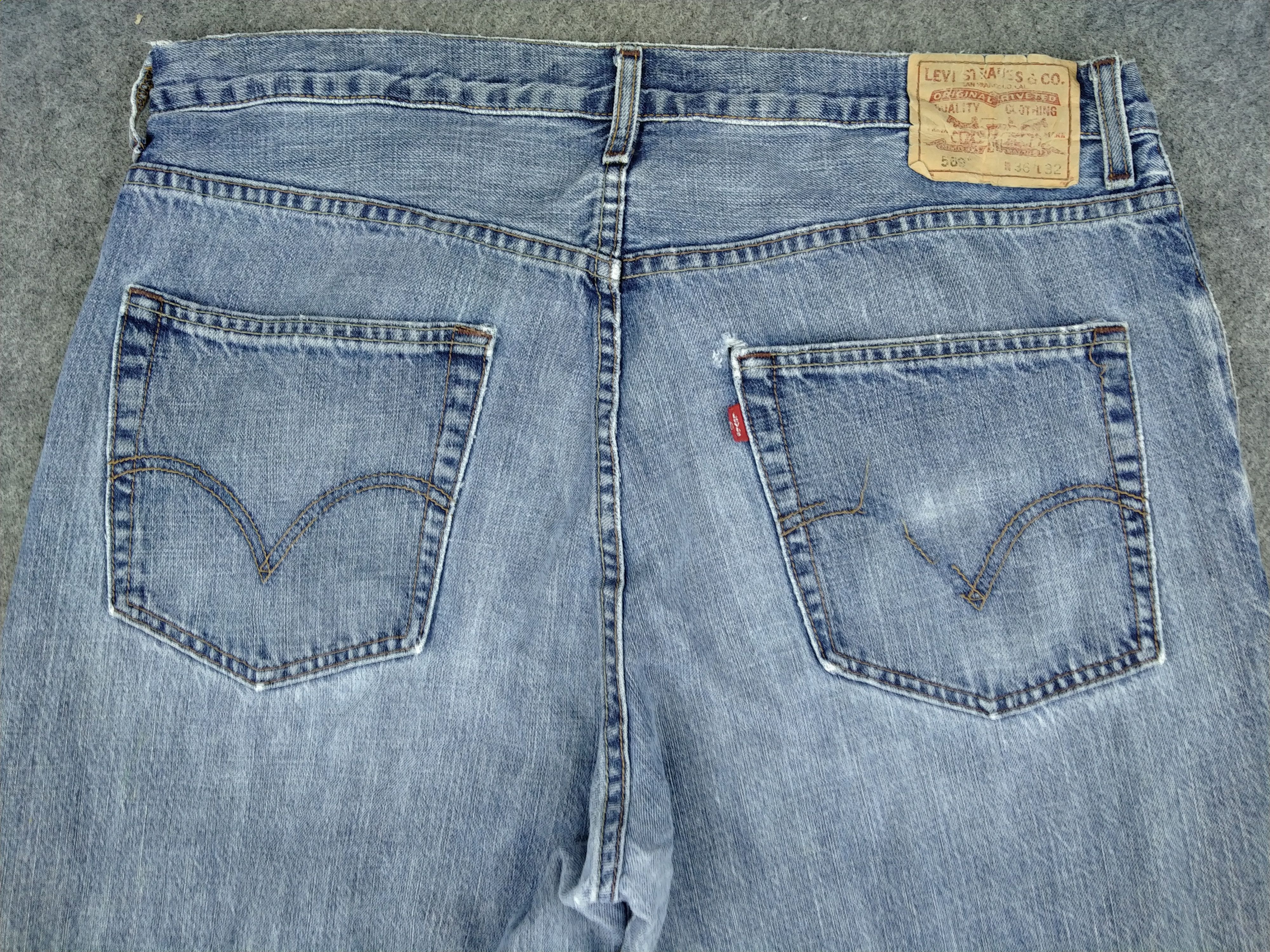 Levi's Distressed Vintage Levi's 569 Loose Straight Denim -JN728 Size US 38 / EU 54 - 4 Thumbnail