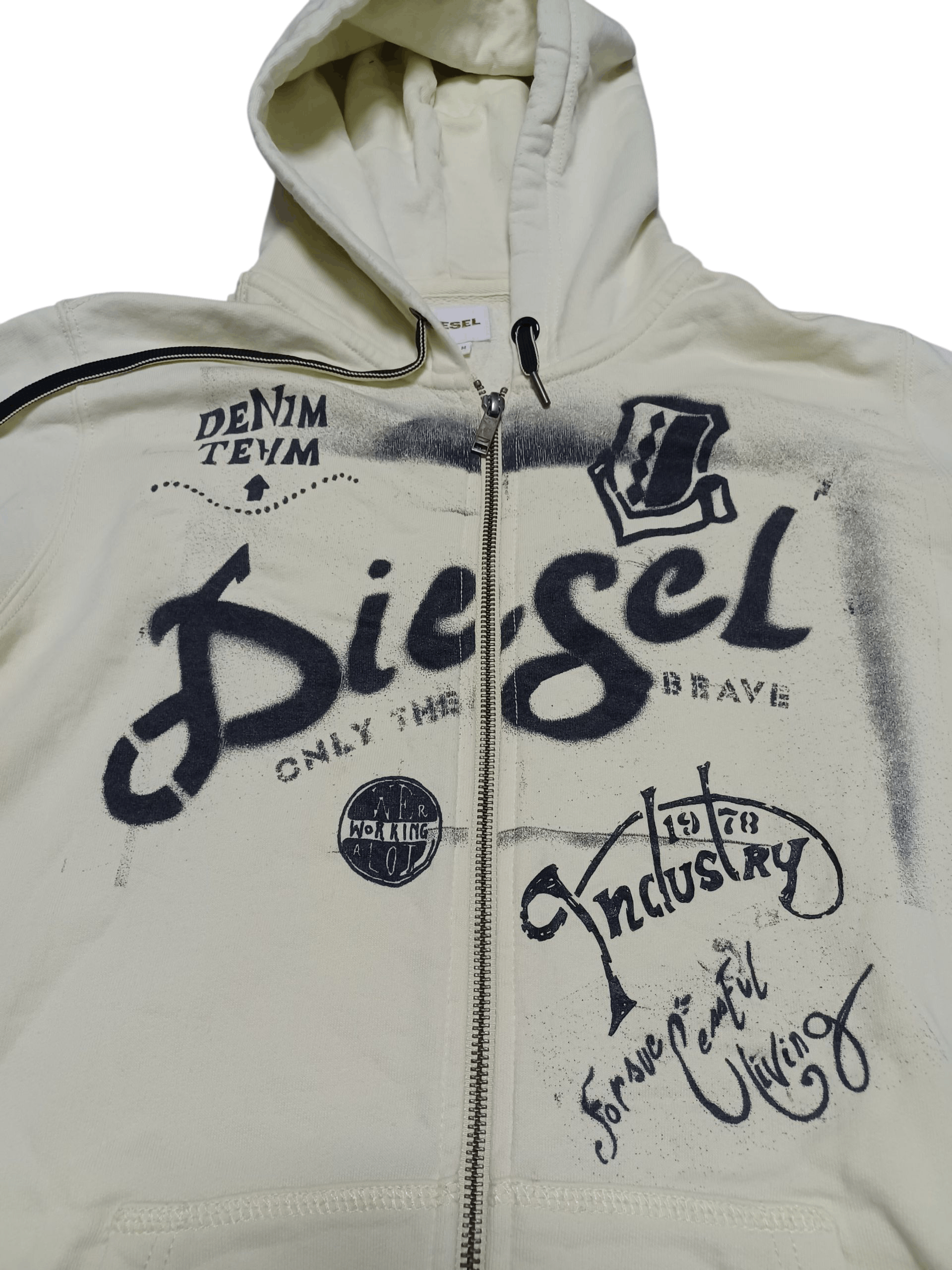 Diesel DIESEL VINTAGE BIG LOGO AVANT GARDE ZIP HOODIE Size US M / EU 48-50 / 2 - 2 Thumbnail
