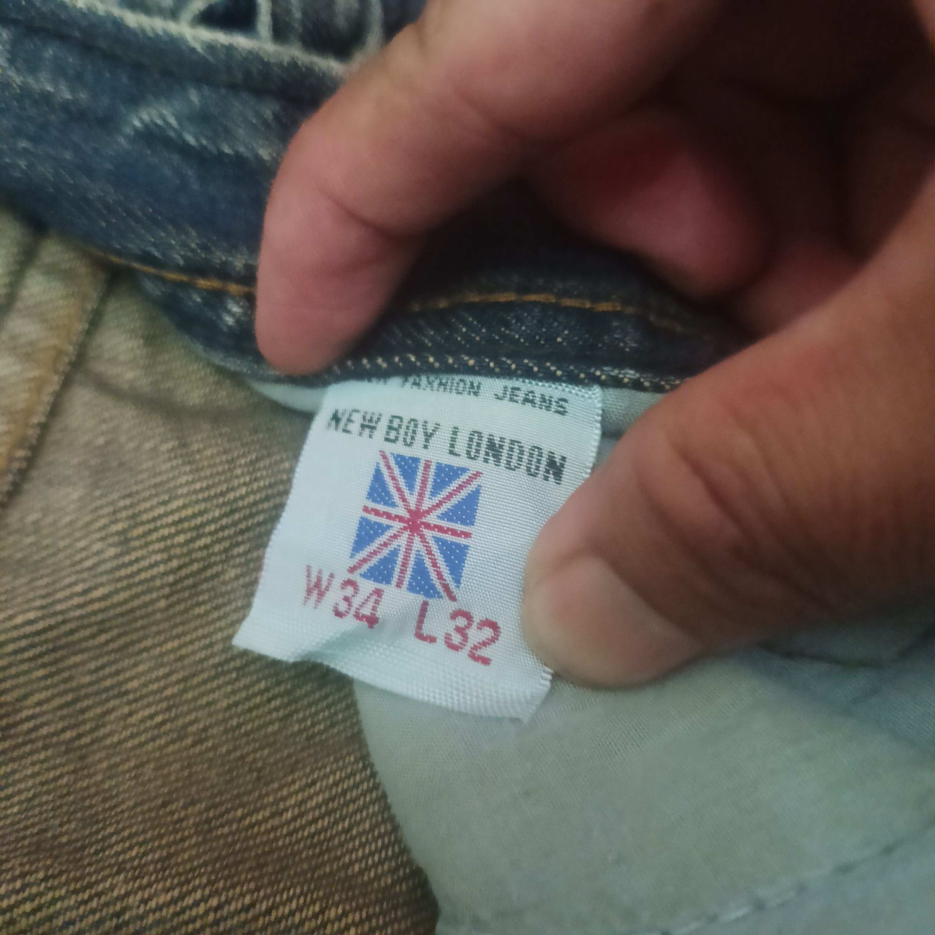 The GV Gallery Vintage New Boy London Flared Distressed Jeans Size US 34 / EU 50 - 9 Thumbnail