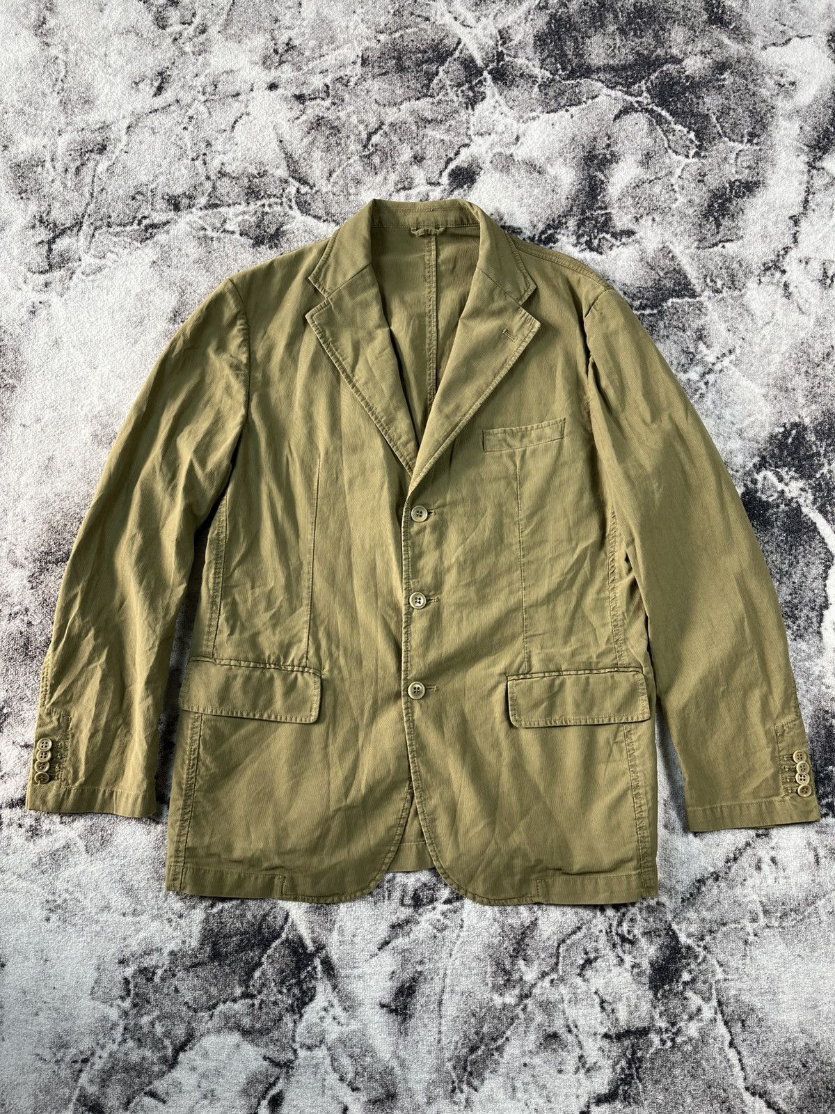 L.B.M. 1911 Olive Cotton Blazer Jacket Italy XL