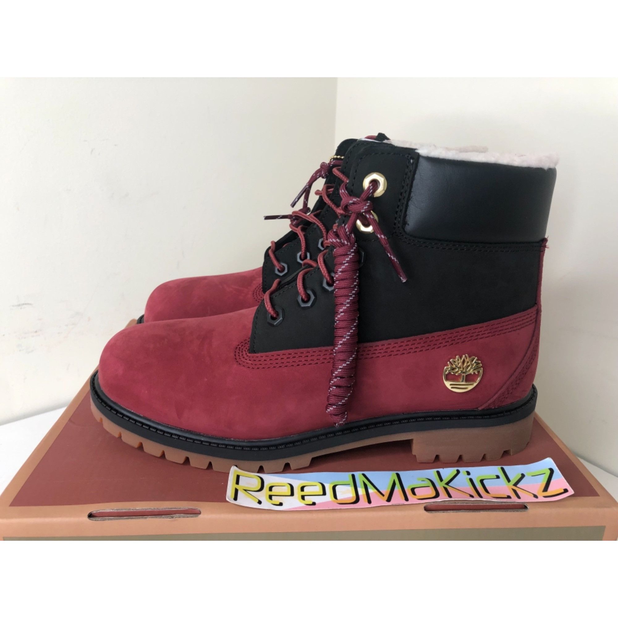Timberland Timberland Boots Shearling Red Kids GS 6Y Size US 6 / EU 39 - 1 Thumbnail