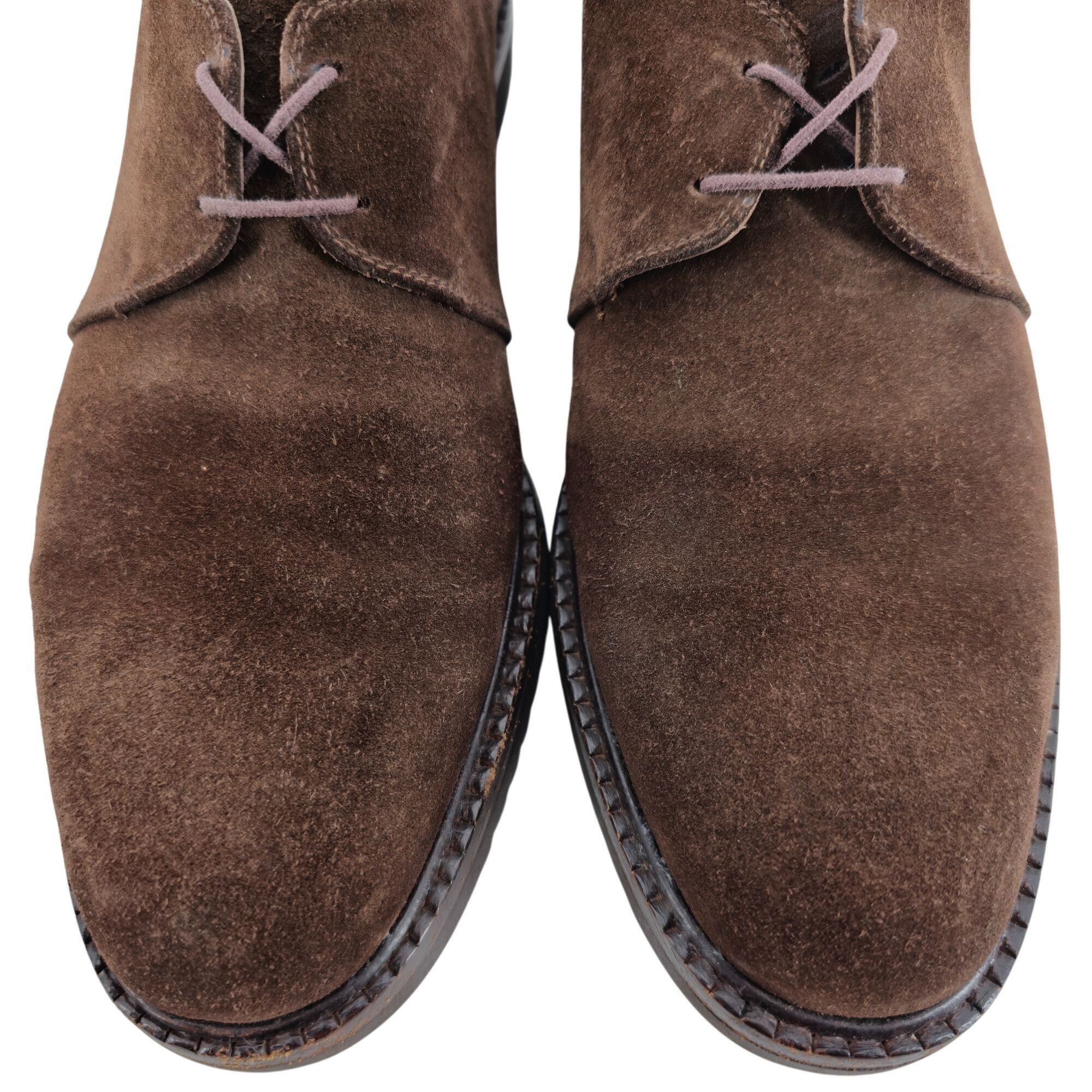 Salvatore Ferragamo Salvatore Ferragamo Italy Brown Suede Plain-toe Derby Mens 7 Size US 7 / EU 40 - 2 Thumbnail