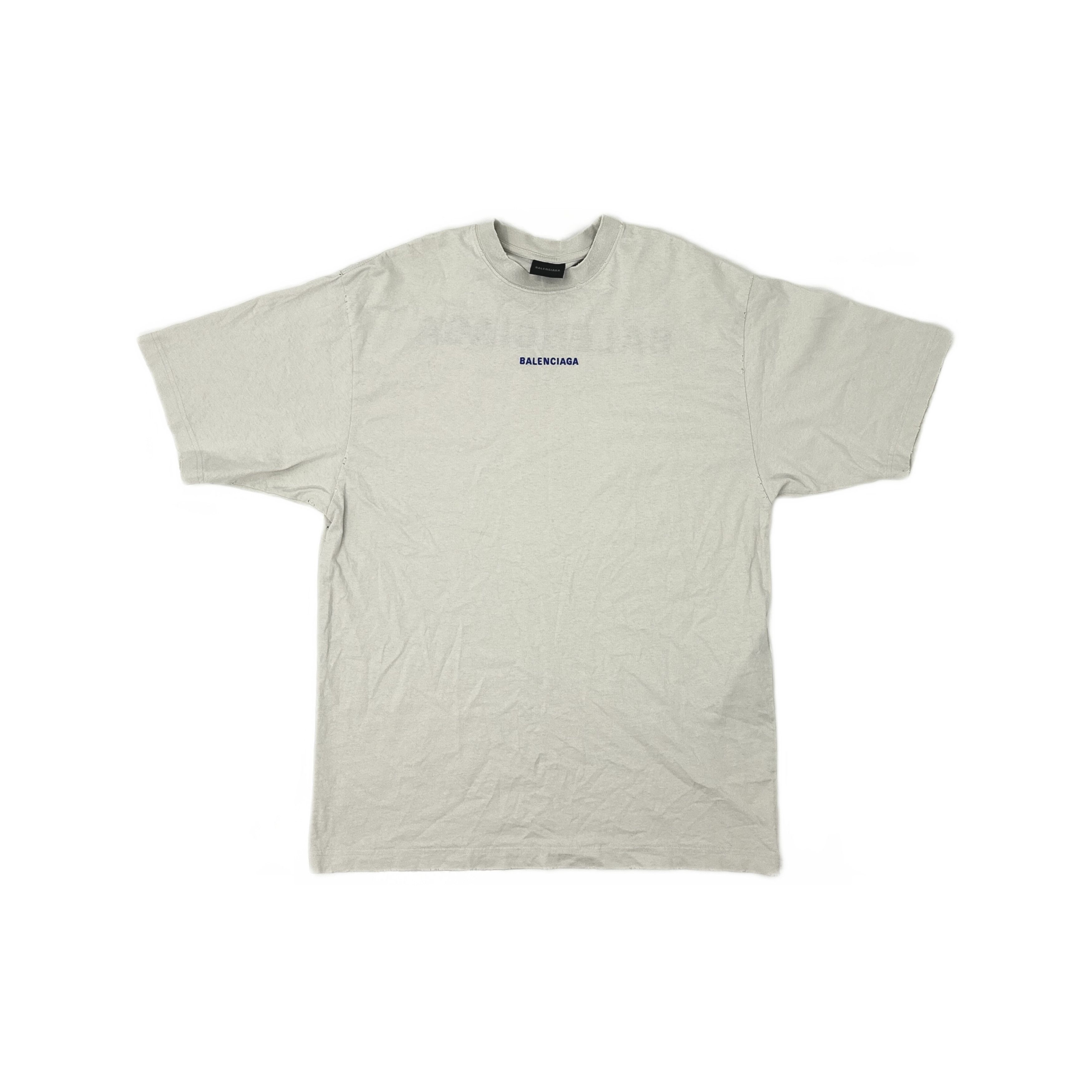 Balenciaga Balenciaga Embroidered Distressed T-Shirt Size XS Size US XS / EU 42 / 0 - 1 Thumbnail