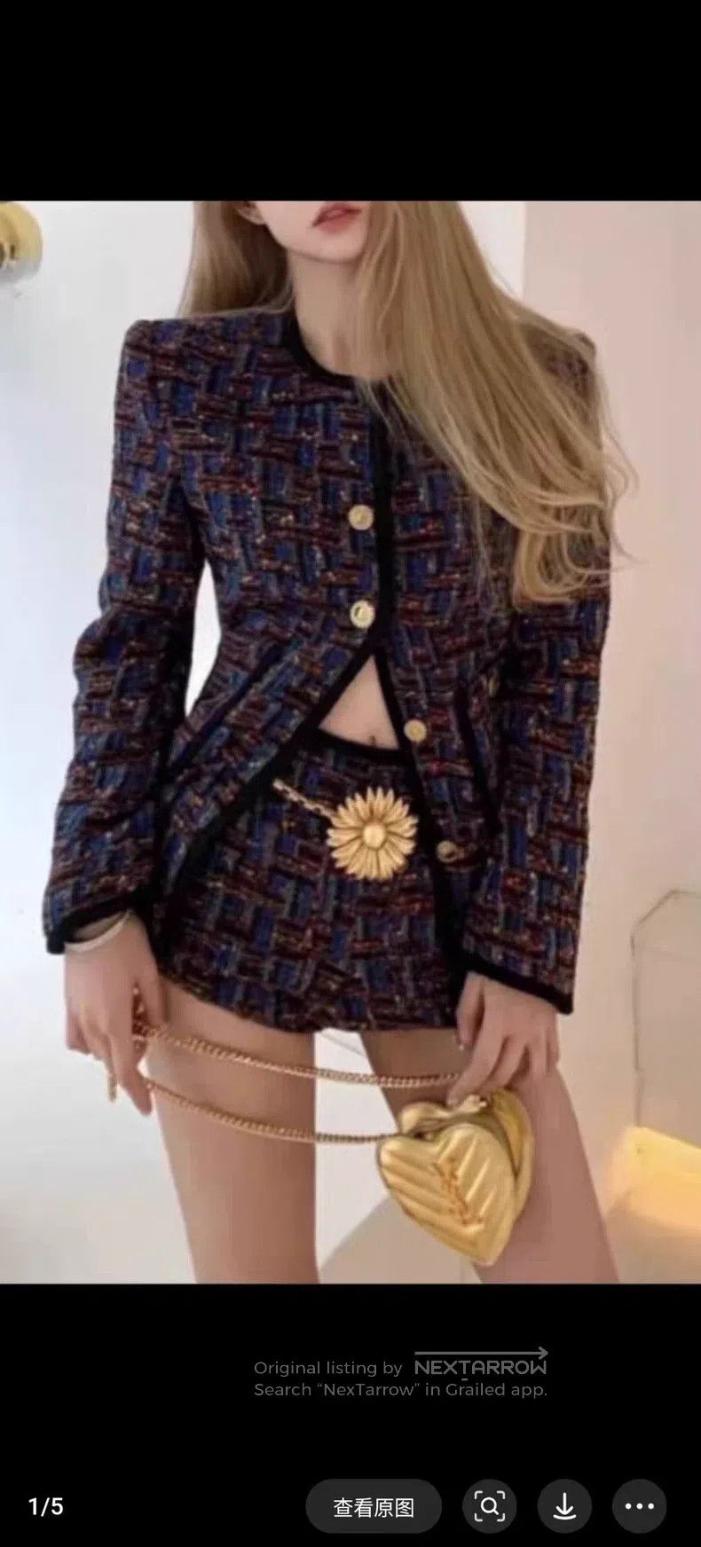 Saint Laurent Paris Saint Laurent Paris Wool and Tweed Blazer Size XS / US 0-2 / IT 36-38 - 6 Thumbnail