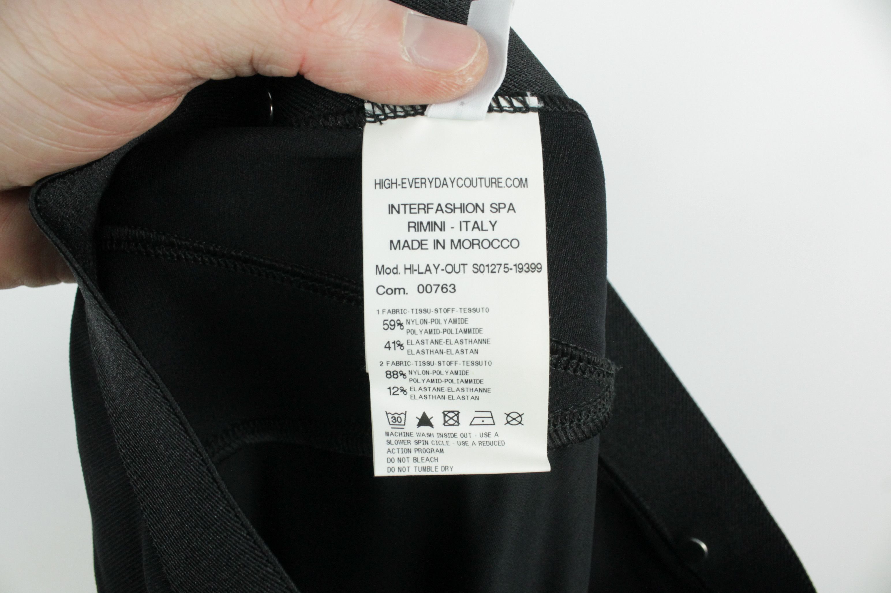 Designer HIGH Tech Everyday Couture Hi-Lay-Out Black Nylon Leggings Size 28" / US 6 / IT 42 - 10 Thumbnail