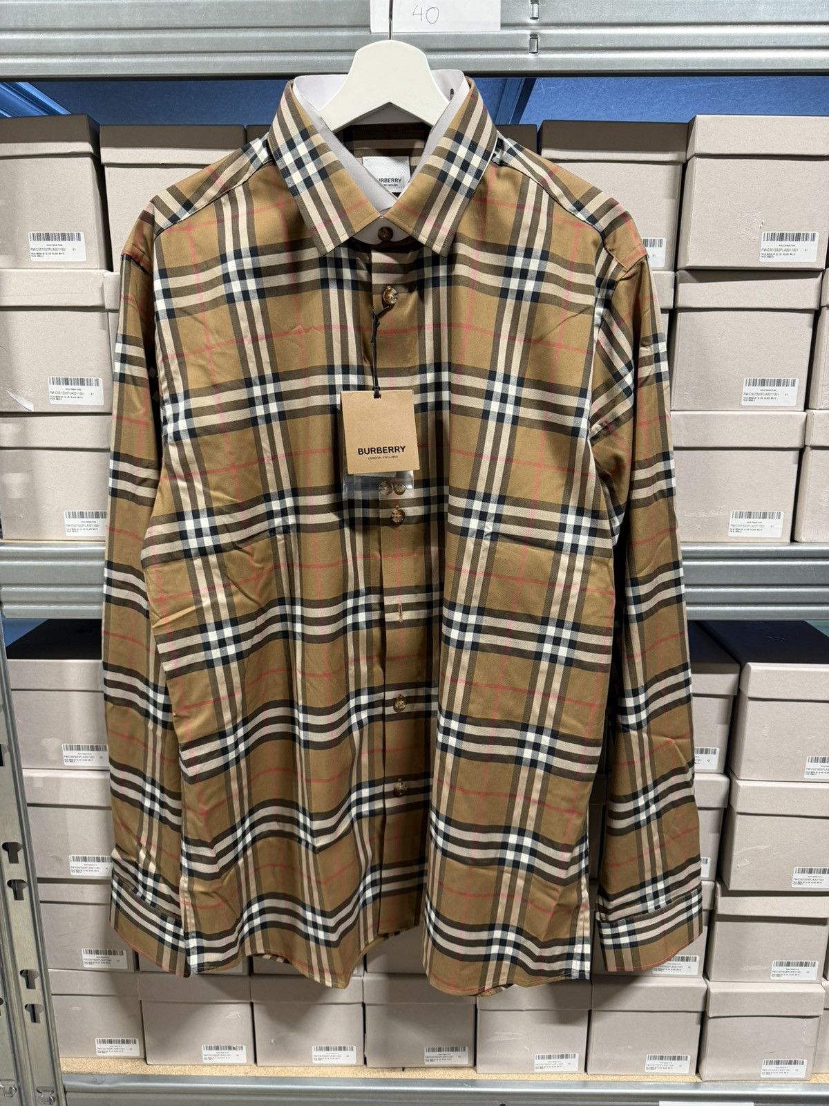 Burberry Burberry Check Shirt NEW 650$ Size US XL / EU 56 / 4 - 1 Thumbnail