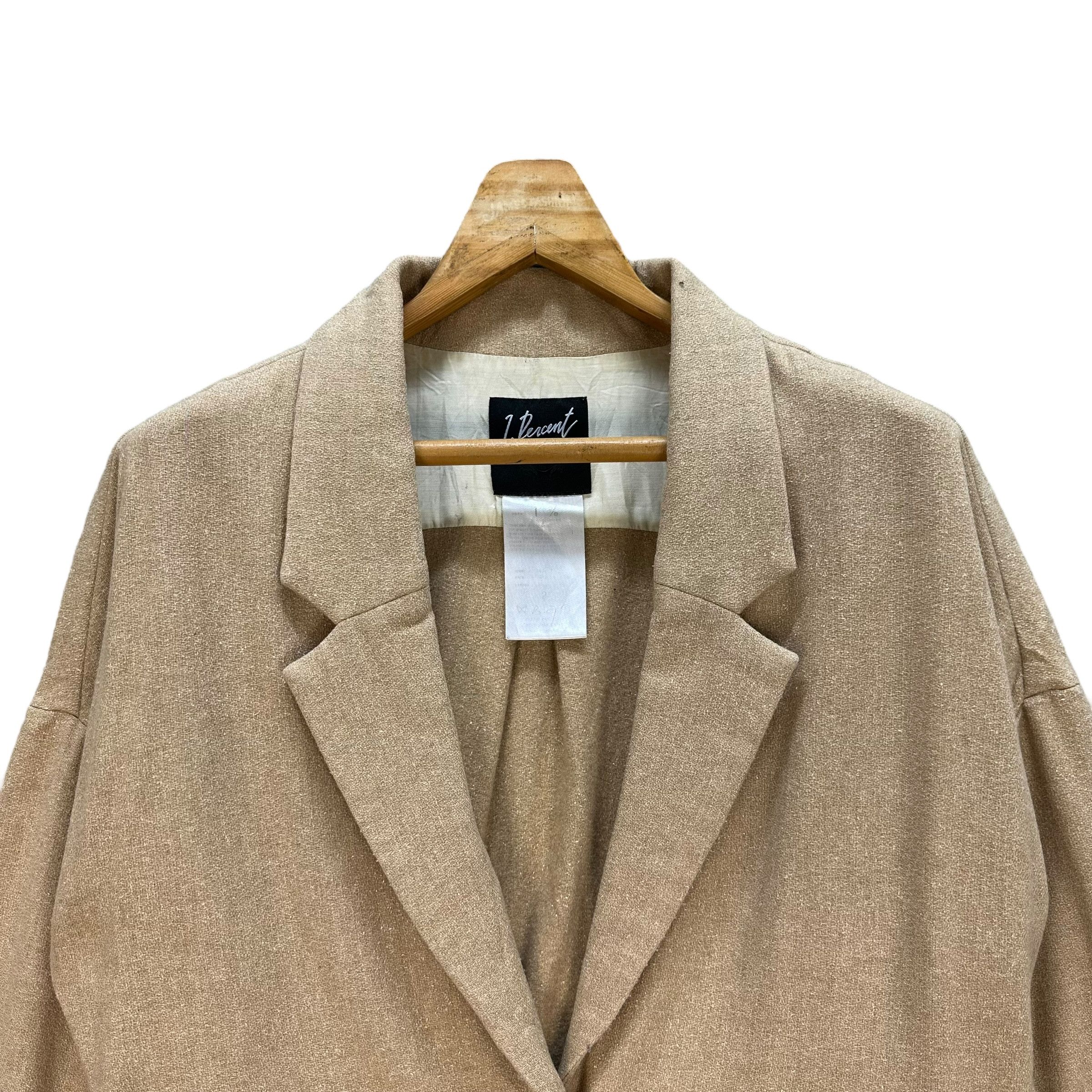 Japanese Brand 1. PERCENT 1% Made in Japan Wool Nylon Jacket #A45-1070 Size M / US 6-8 / IT 42-44 - 2 Thumbnail