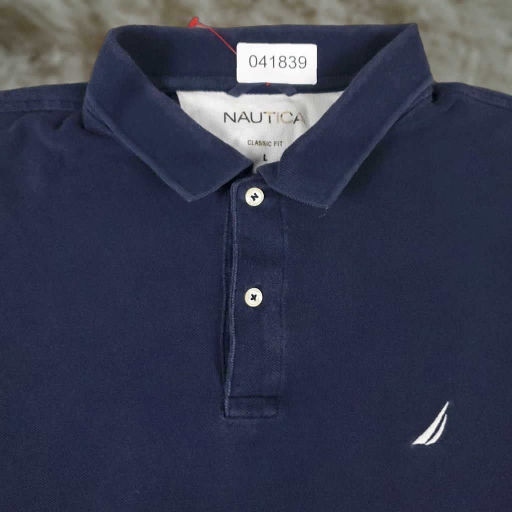 Nautica VINTAGE Nautica Polo Shirt Mens Large Blue Golf Casual Short Sleeve Adult Size US L / EU 52-54 / 3 - 1 Thumbnail