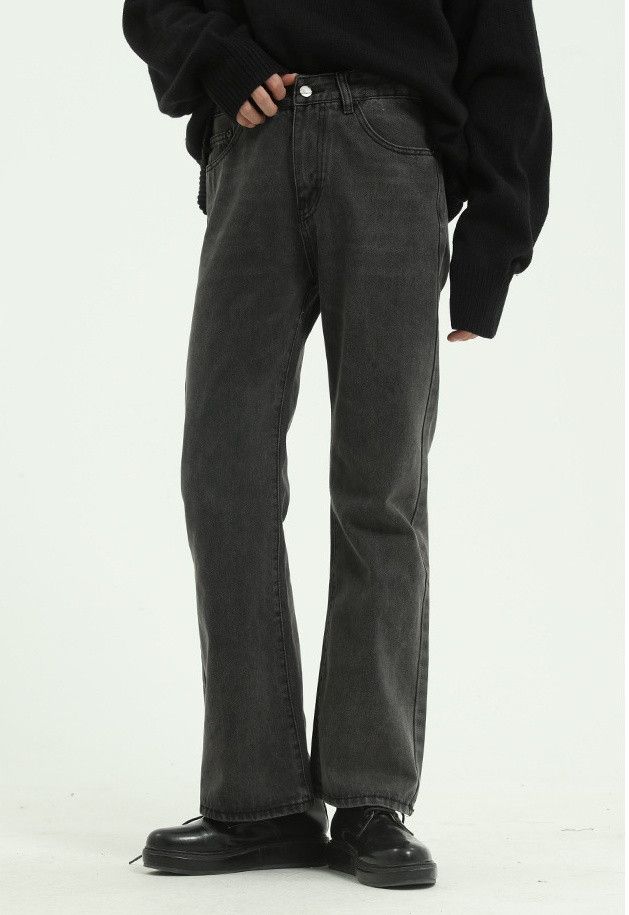 Japanese Brand × Jean Black washed non-stretch bootcut jeans Size US 32 / EU 48 - 1 Thumbnail