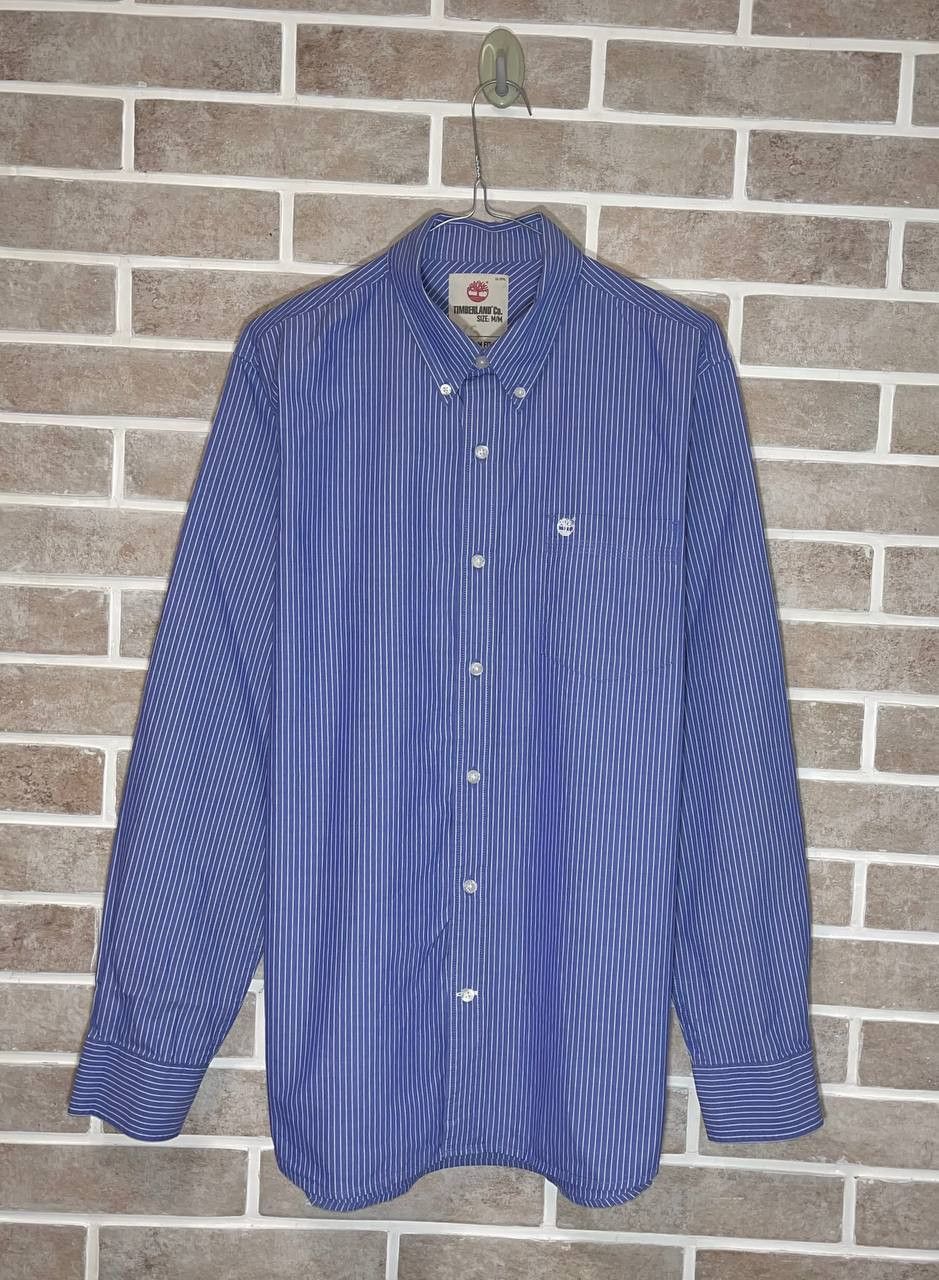 Timberland Timberland Casual Shirt Blue Striped Button Down Long Sleeve Size US M / EU 48-50 / 2 - 1 Thumbnail