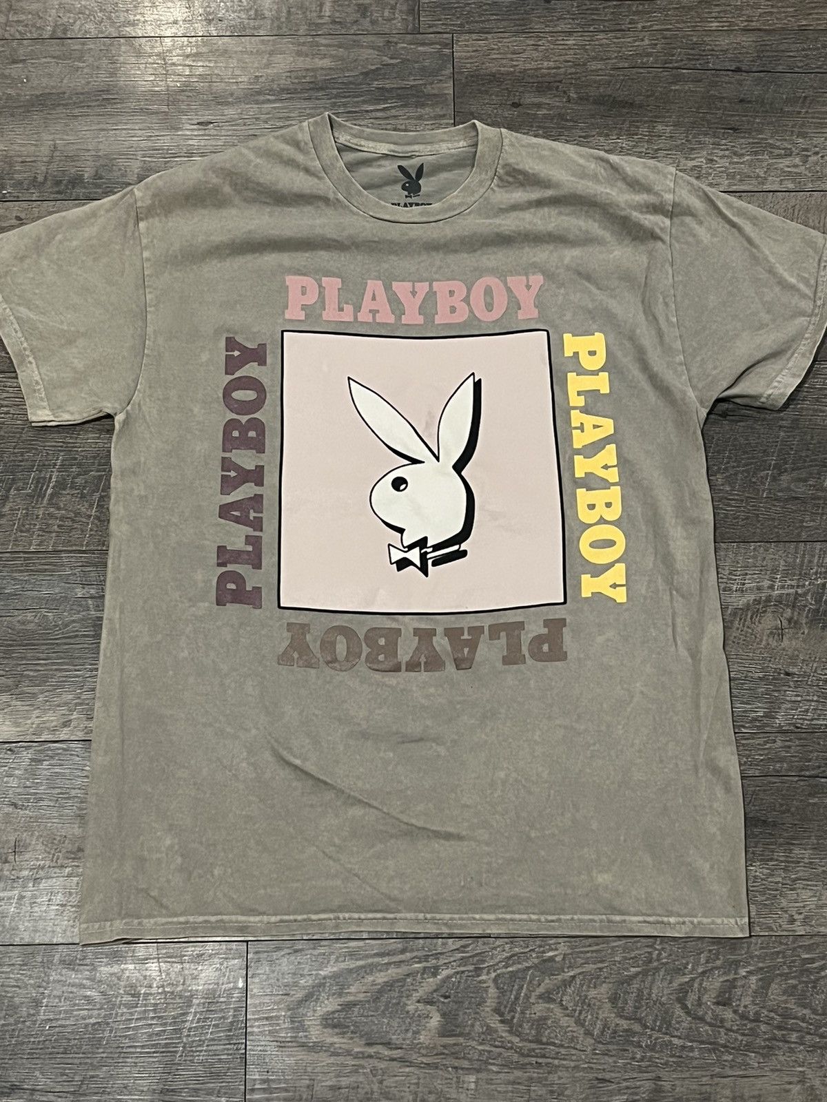 Playboy Playboy Garment Dyed Tee Shirt Size Medium Size US M / EU 48-50 / 2 - 1 Thumbnail