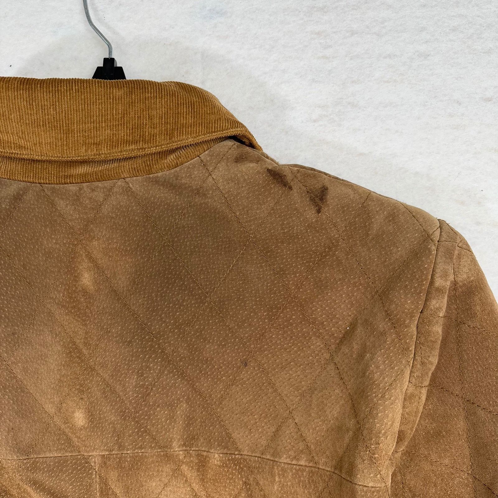Vintage Vtg Dockers Quilted Pig Split Suede Barn Jacket Small Brown Size US S / EU 44-46 / 1 - 4 Thumbnail