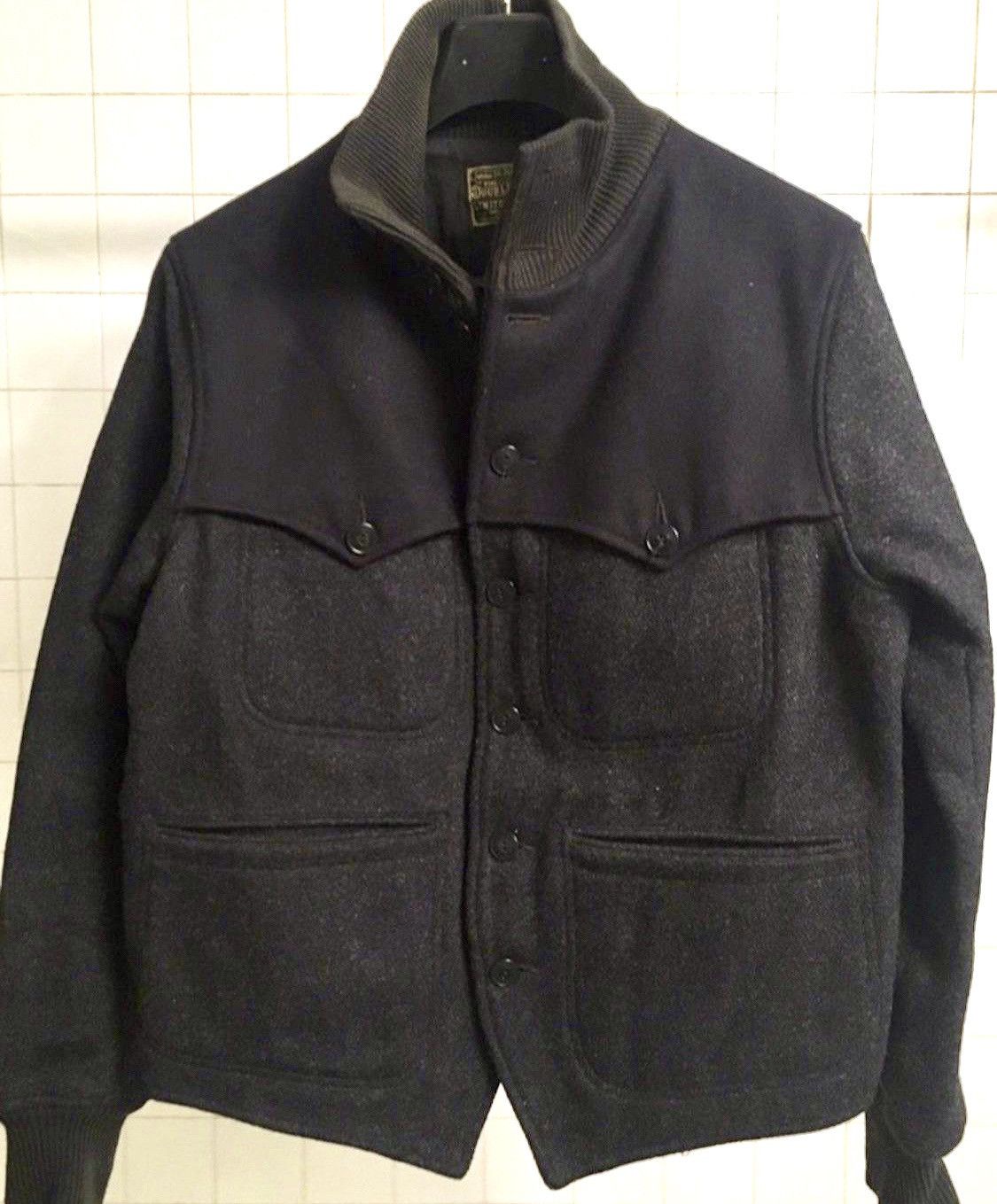 RRL Ralph Lauren Limited Edition Navy/Charcoal Wool Blend Jacket | Grailed