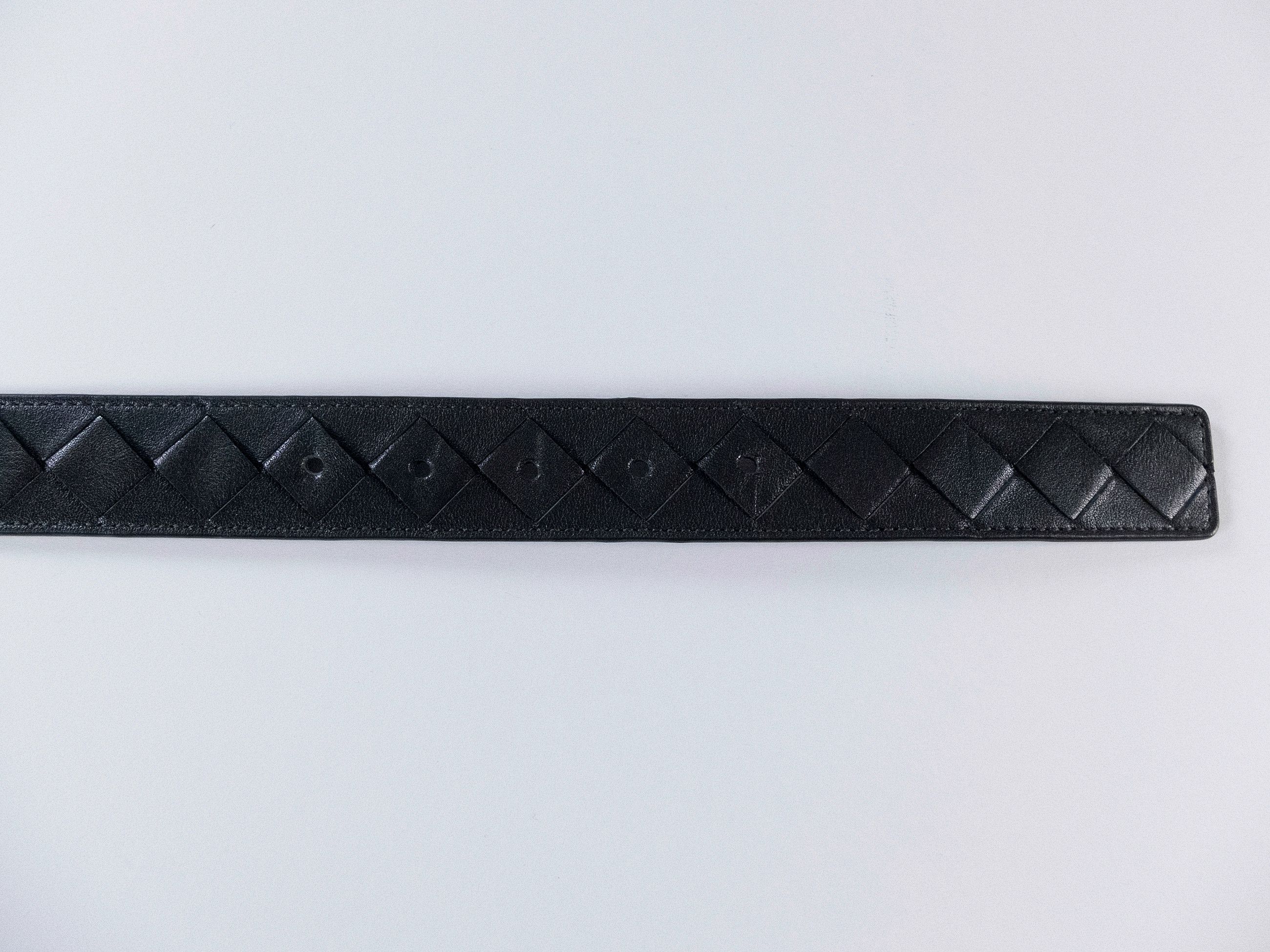 Bottega Veneta BOTTEGA VENETA green intrecciato double wrap leather belt 90 Size 34 - 7 Thumbnail