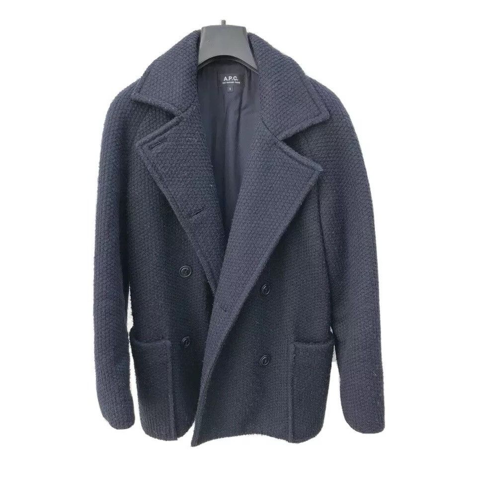 A.P.C. Navy Wool Peacoat / Double Breasted Jacket Size S / US 4 / IT 40 - 1 Thumbnail
