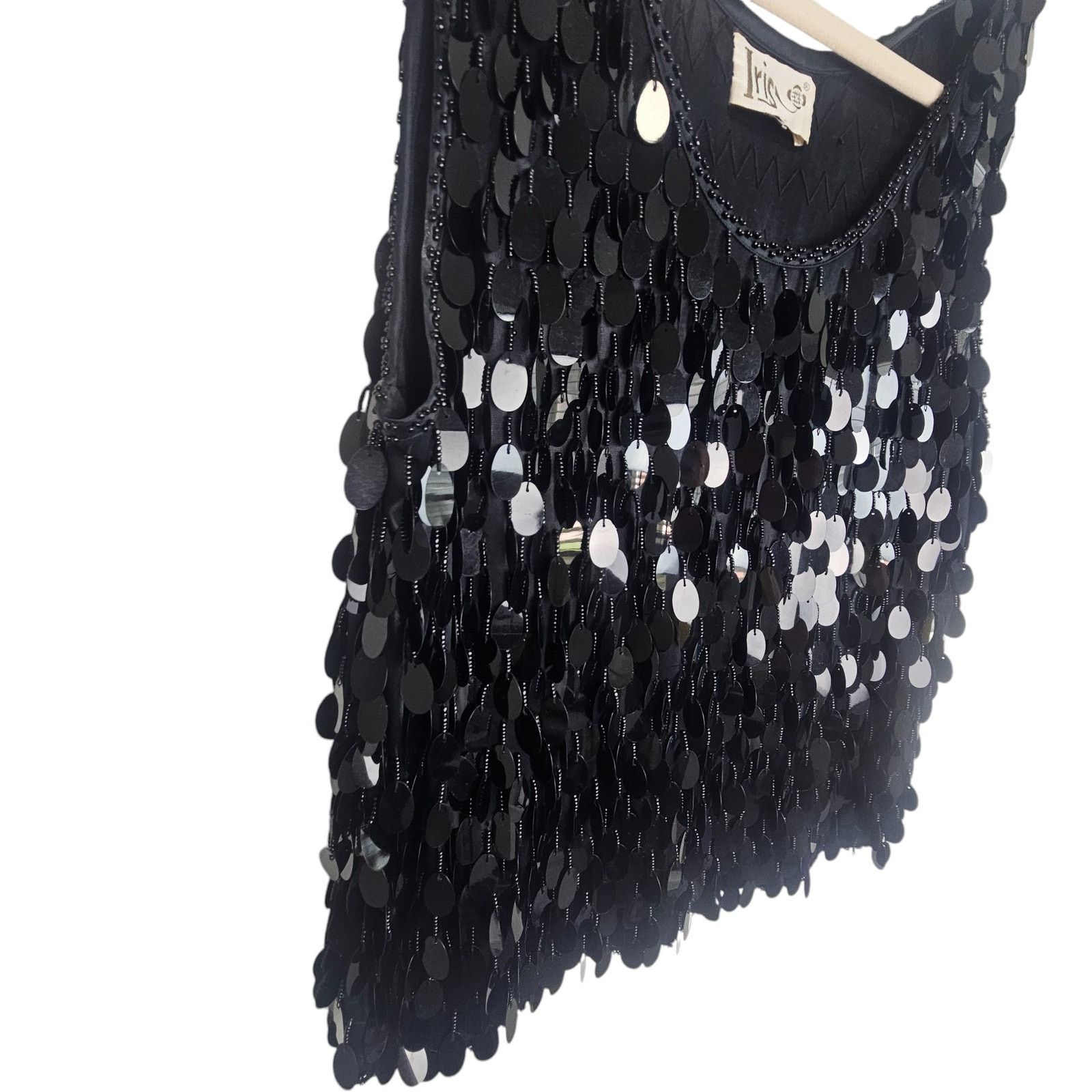 Iris von Arnim Iris Womens Sequin Tank Top M Beaded Glam Yacht Formal Party Size M / US 6-8 / IT 42-44 - 5 Thumbnail