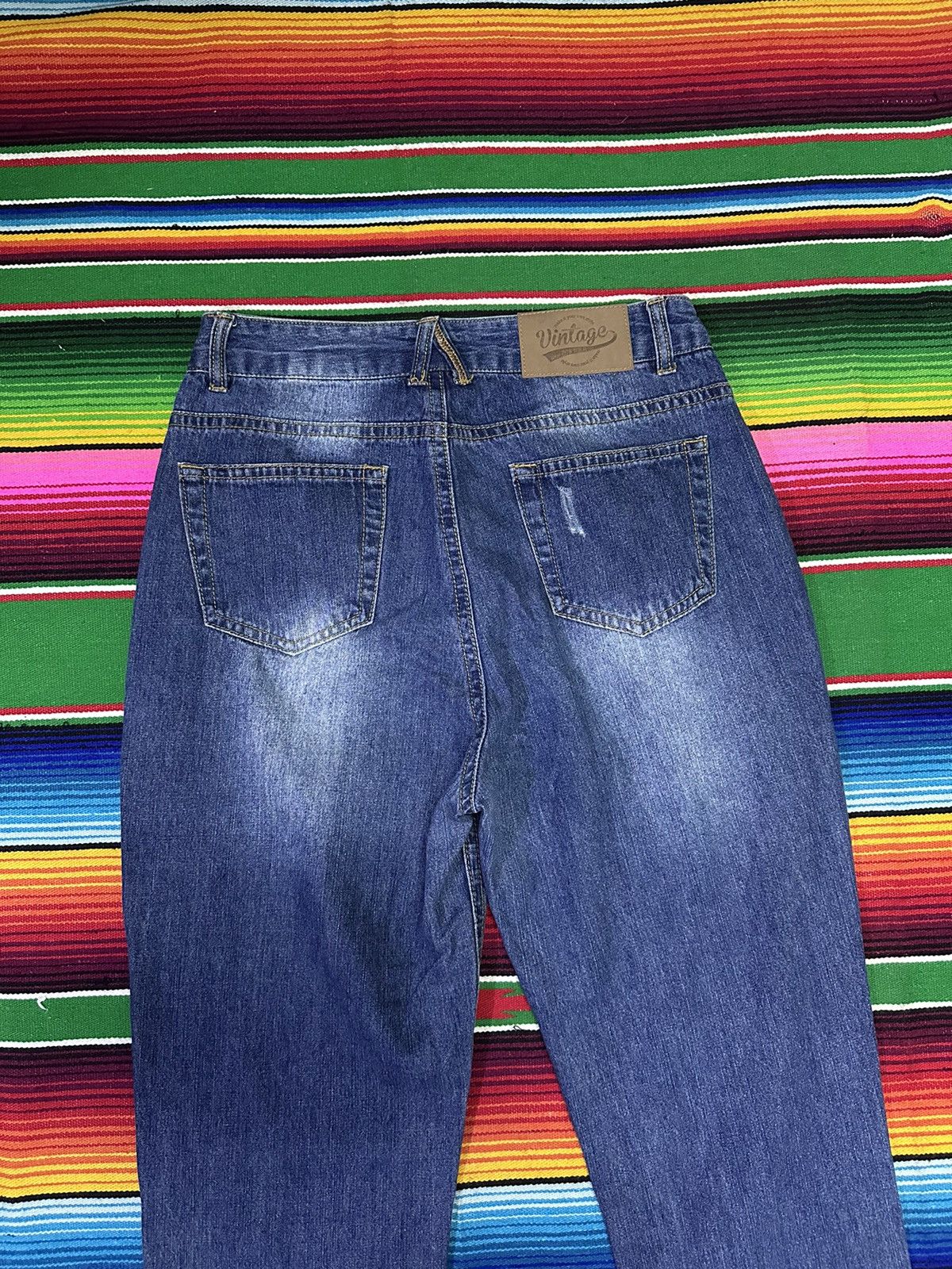 If Six Was Nine 💥Patchwork💥 Denim Vintage Crazy Design 💥 Size US 28 / EU 44 - 3 Thumbnail
