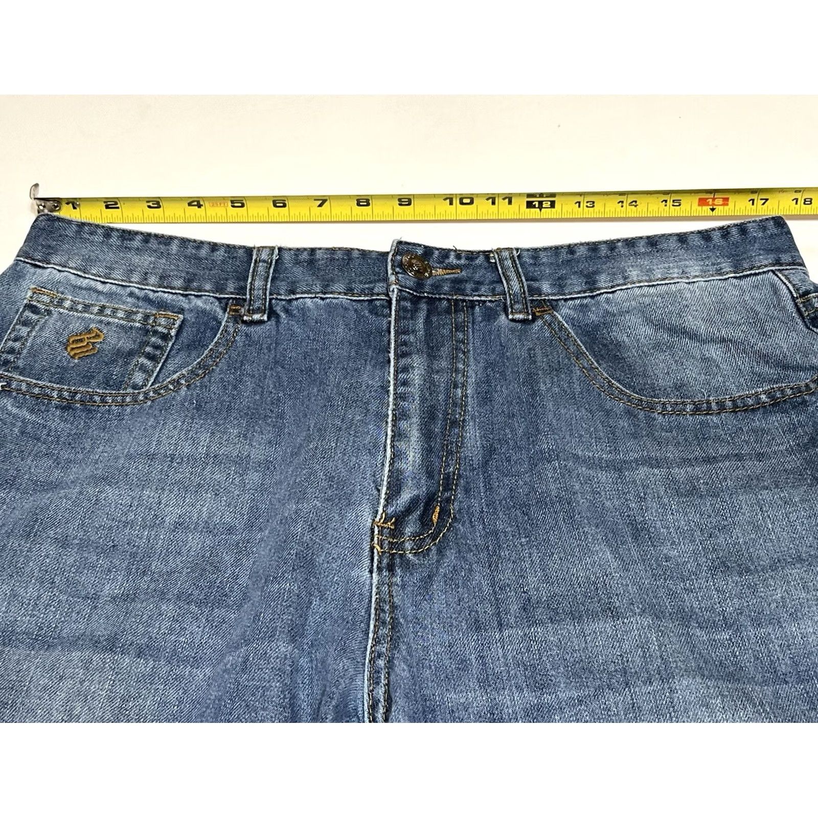 Rocawear VINTAGE Rocawear Jeans Mens Blue Denim Baggy Wide Leg Y2K 90s Hip Hop 35x30 Regular Inseam 30 Size US 35 - 3 Thumbnail