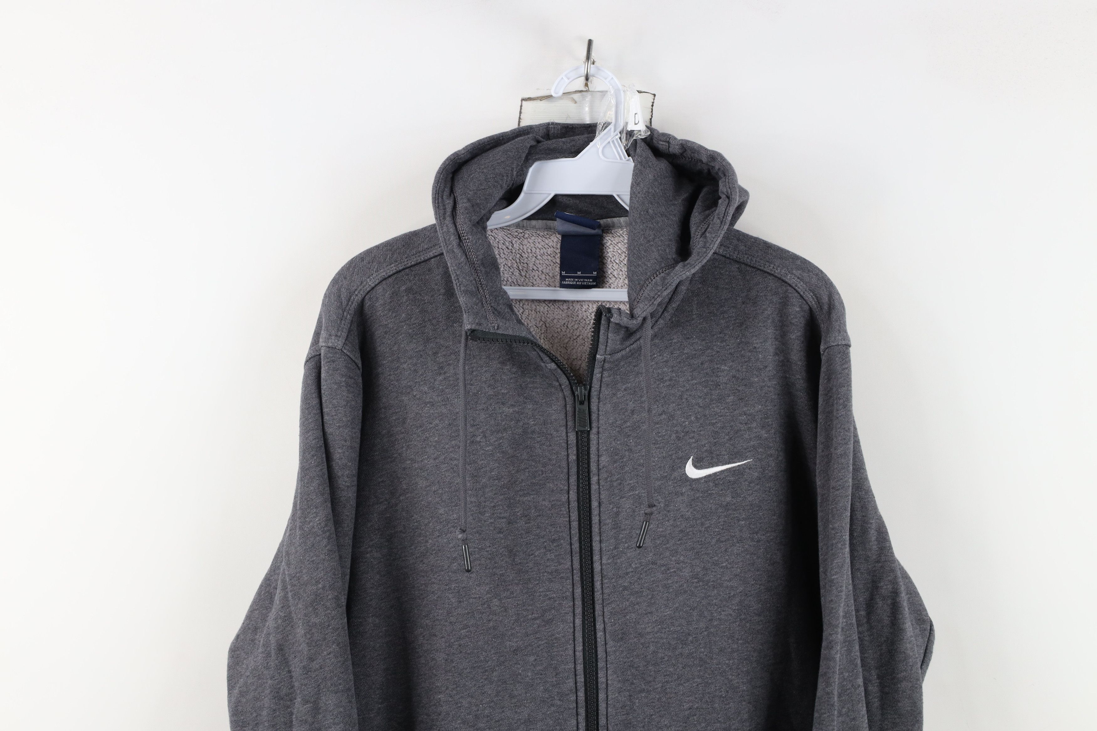Nike Vintage Nike Mini Swoosh Full Zip Hoodie Sweatshirt Gray Size US M / EU 48-50 / 2 - 2 Thumbnail