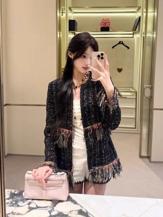 Chanel Chanel Black and gold mixed color checkered tassel woven z Size XXS / US 00 / IT 34 - 9 Thumbnail