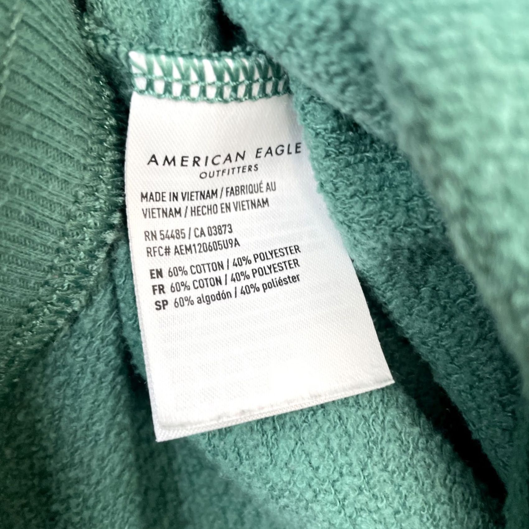 American Eagle Outfitters VINTAGE American Eagle Outfitters Sweatpants Womens XS Green Fleece Tapered Leg Size 26" / US 2 / IT 38 - 4 Thumbnail