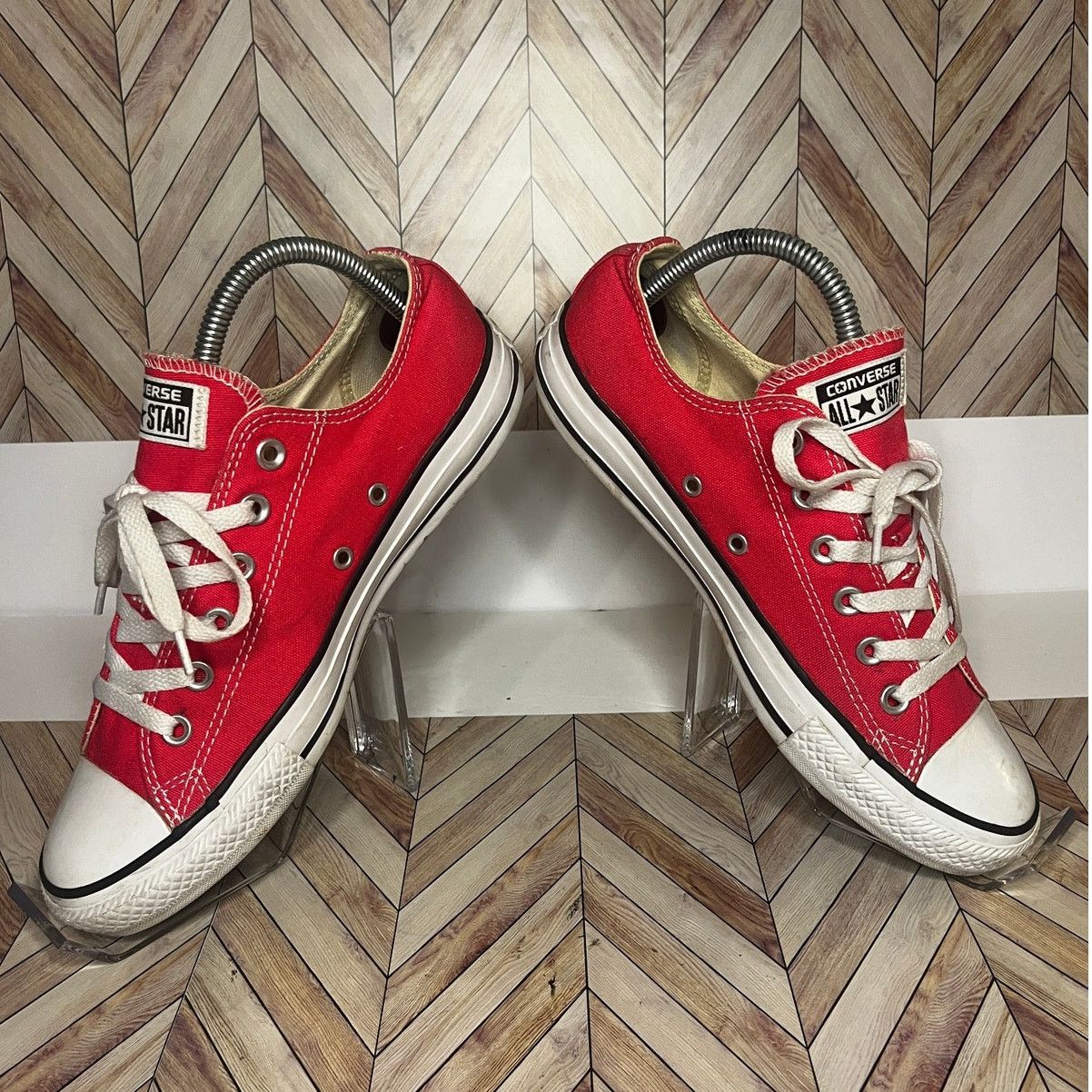 Converse Converse Chuck Taylor All Star Low Canvas Sneakers Red M7/W9 Size US 9 / IT 39 - 4 Thumbnail