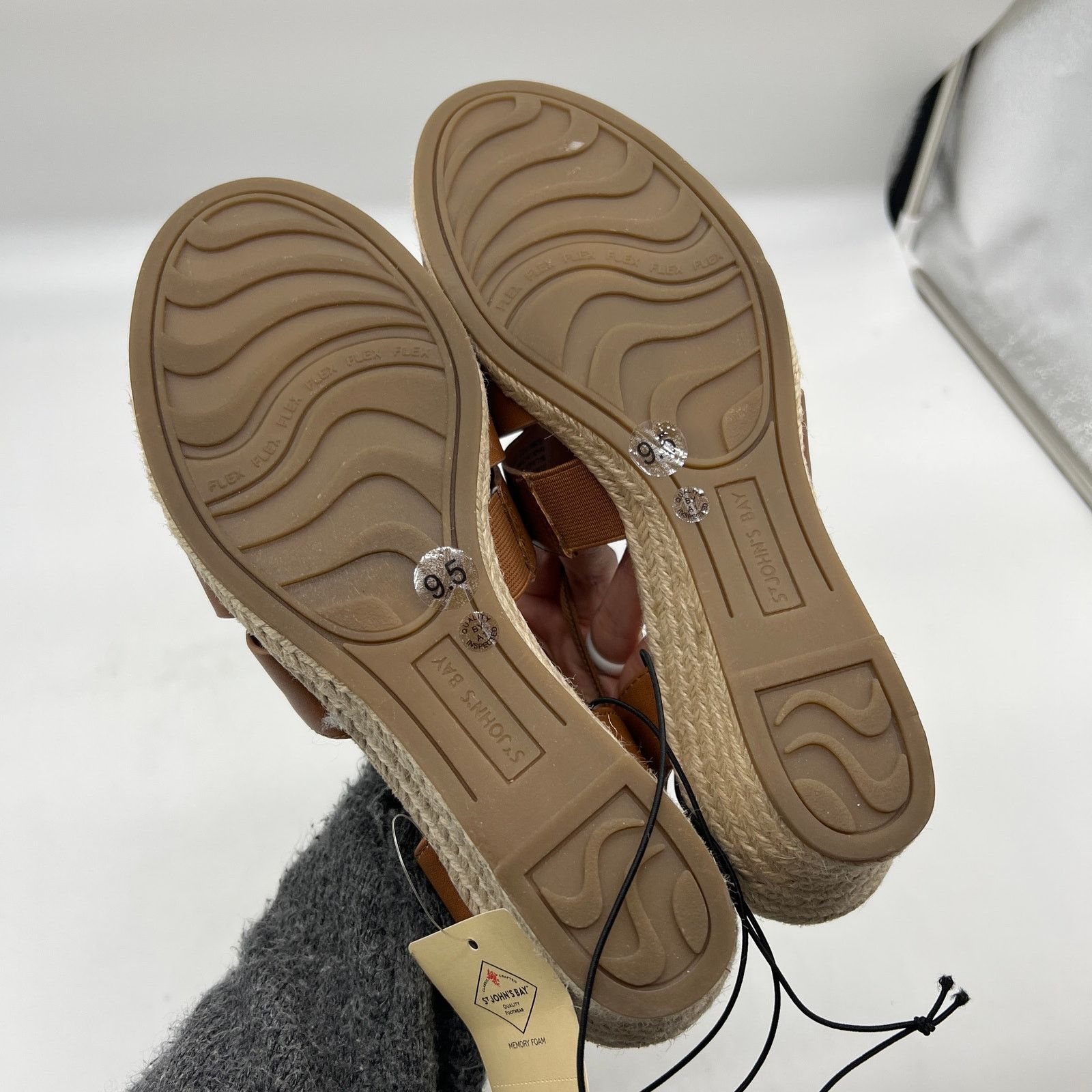 Other St. John's Bay Lexy Womens Sandals Cognac Brown Size 9.5M Size US 9.5 / IT 39.5 - 5 Thumbnail