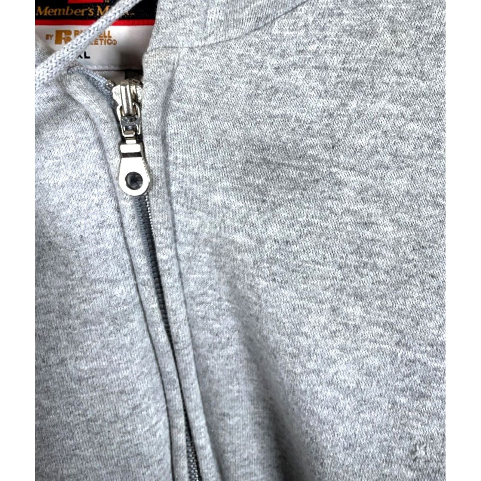 Russell Athletic VINTAGE Russell Athletic Hoodie 2XL Mens Full Zip Crew Neck Heather Gray Sweatshirt Member's Mark Retro Logo Heavyweight Cotton Polyester Fleece Size US XXL / EU 58 / 5 - 5 Thumbnail