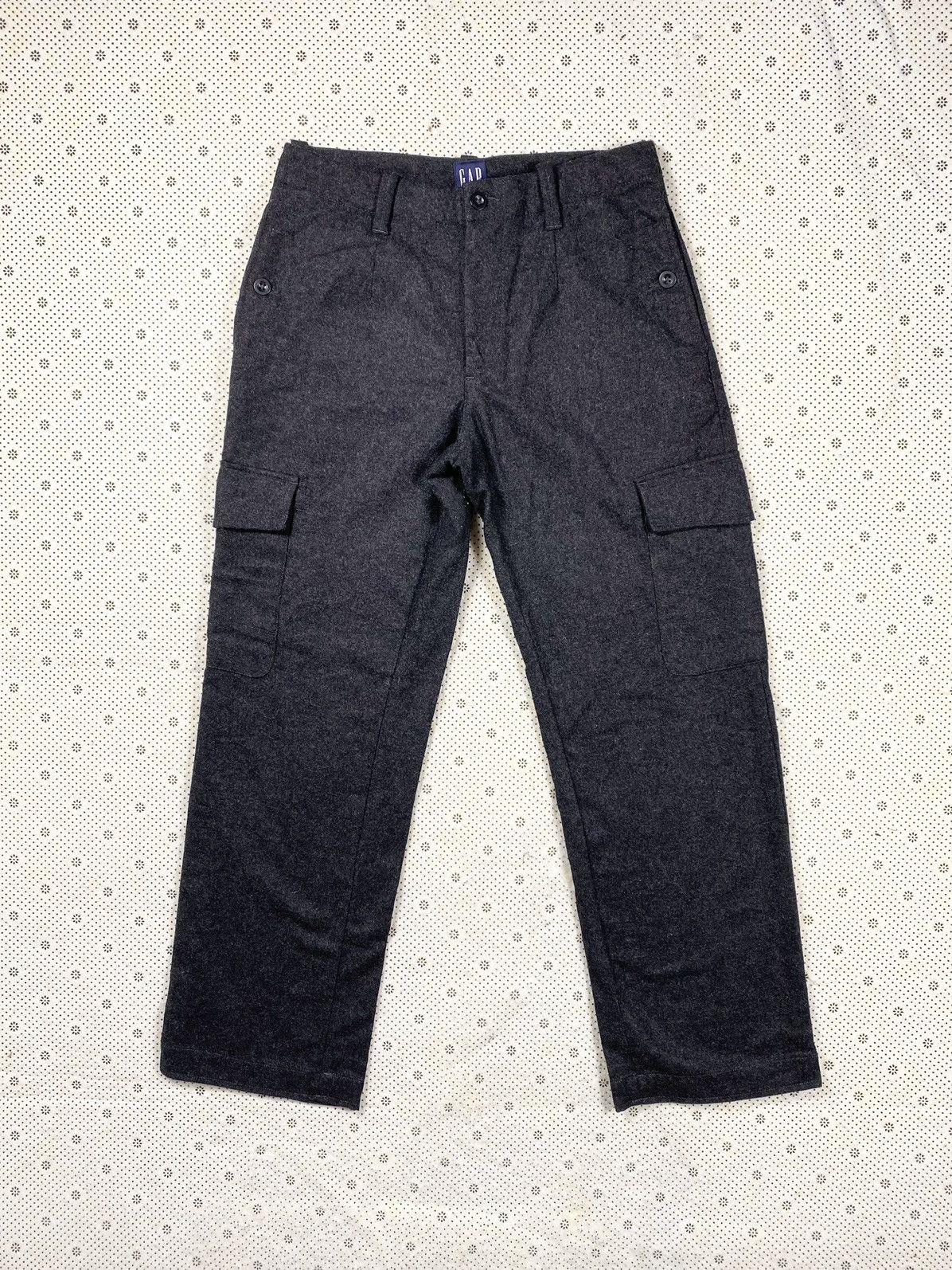 Gap Charcoal Black Wool Trouser Pant By GAP Size US 31 - 1 Thumbnail