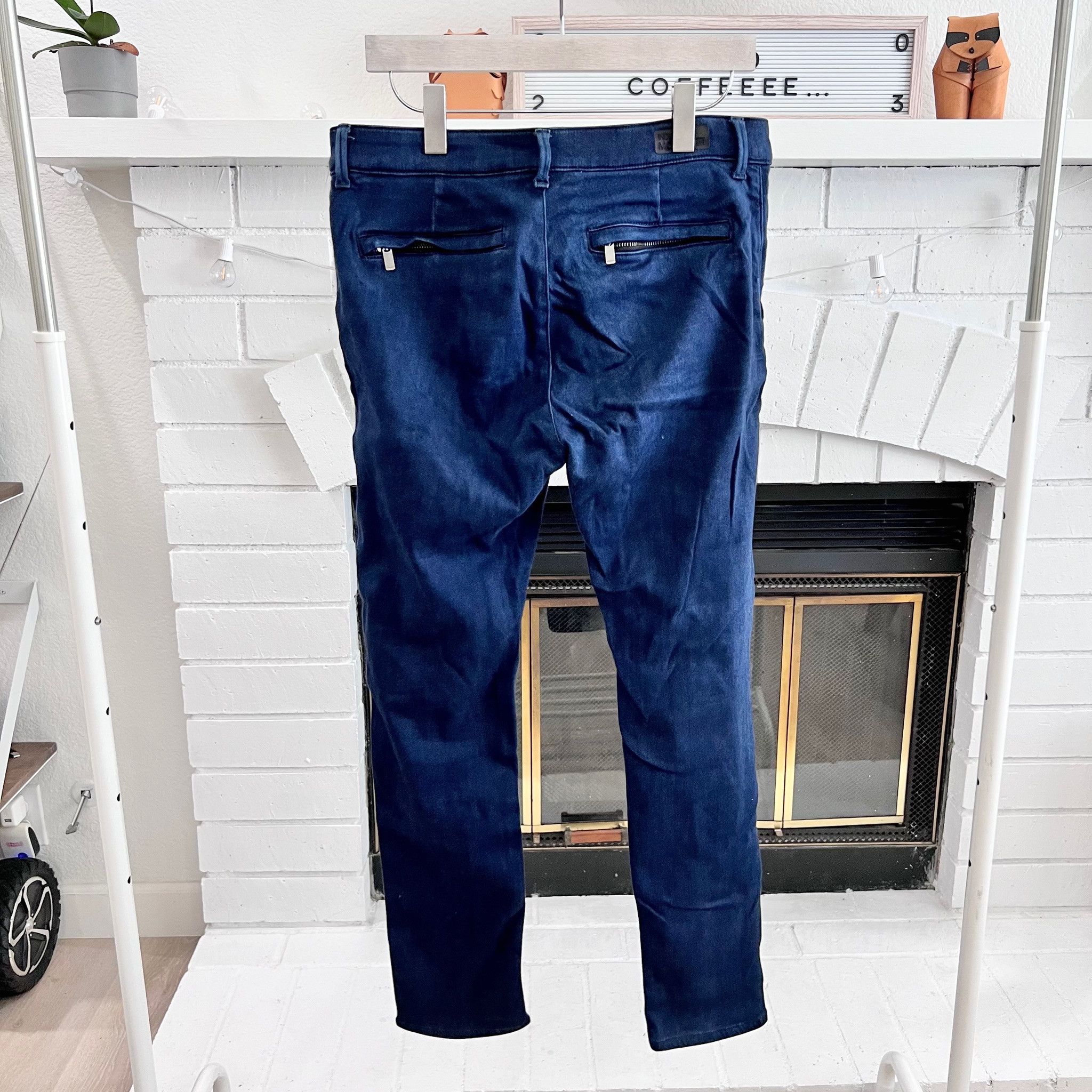 Other Indigo Move Mavi Zipped Pockets Skinny Denim Jeans Pants Size US 32 / EU 48 - 2 Thumbnail