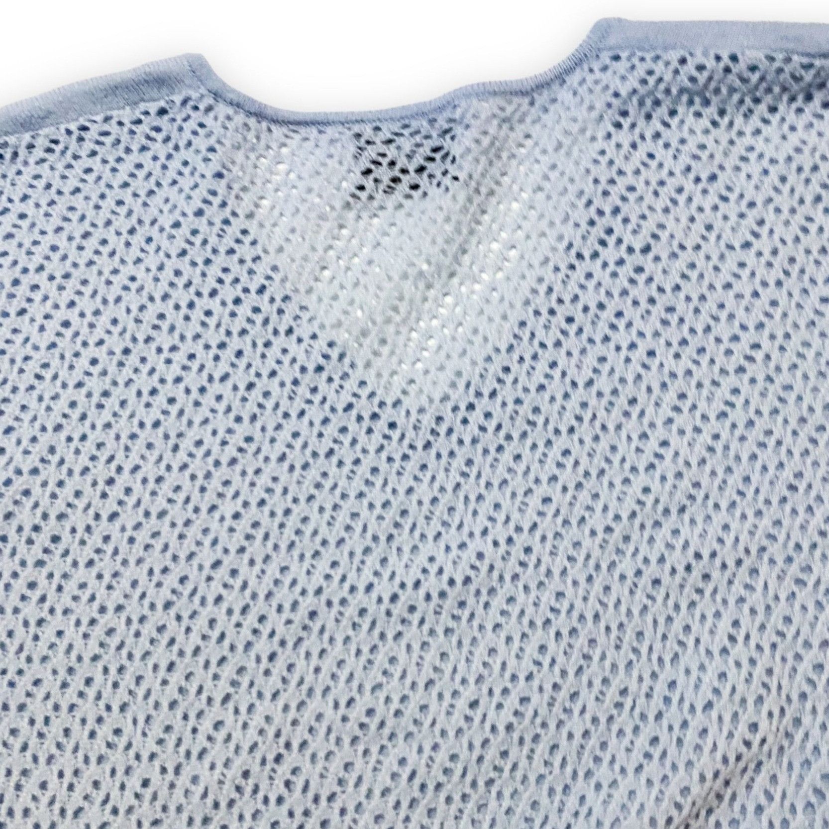 Allude Allude Cashmere Blue V Neck Sweater with Open Weave back Size M / US 6-8 / IT 42-44 - 9 Thumbnail