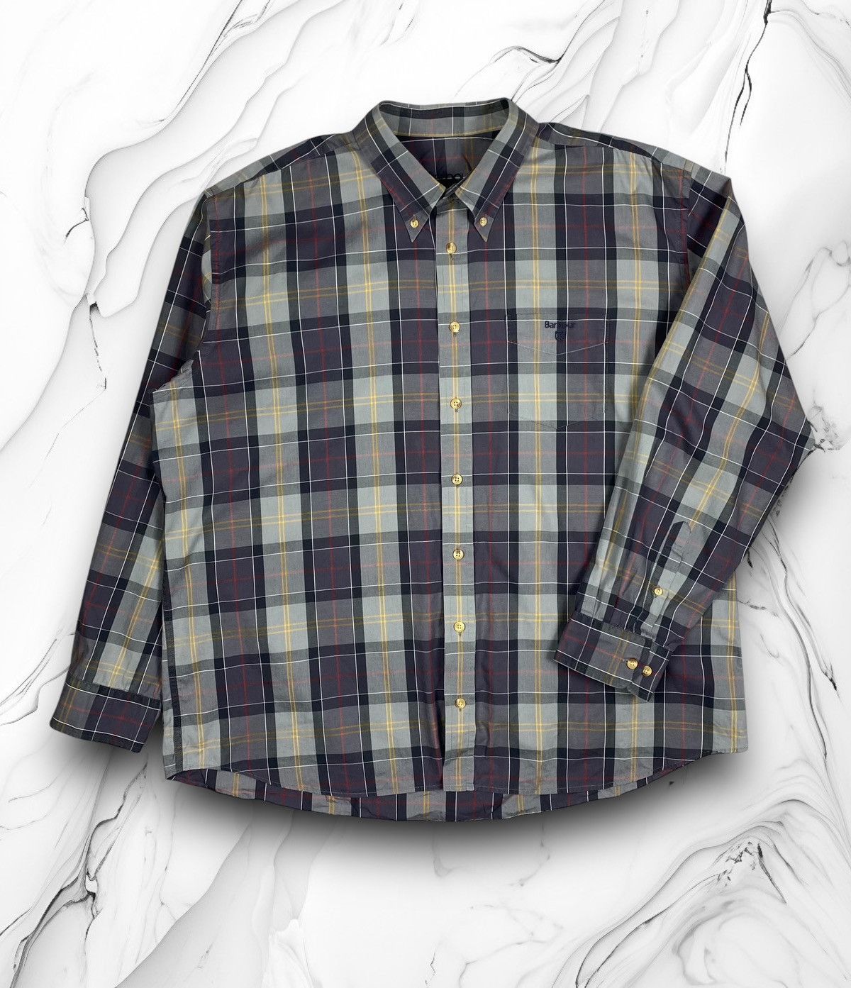 Barbour Barbour Designer Checkered Button Up Shirt Size US XL / EU 56 / 4 - 1 Thumbnail