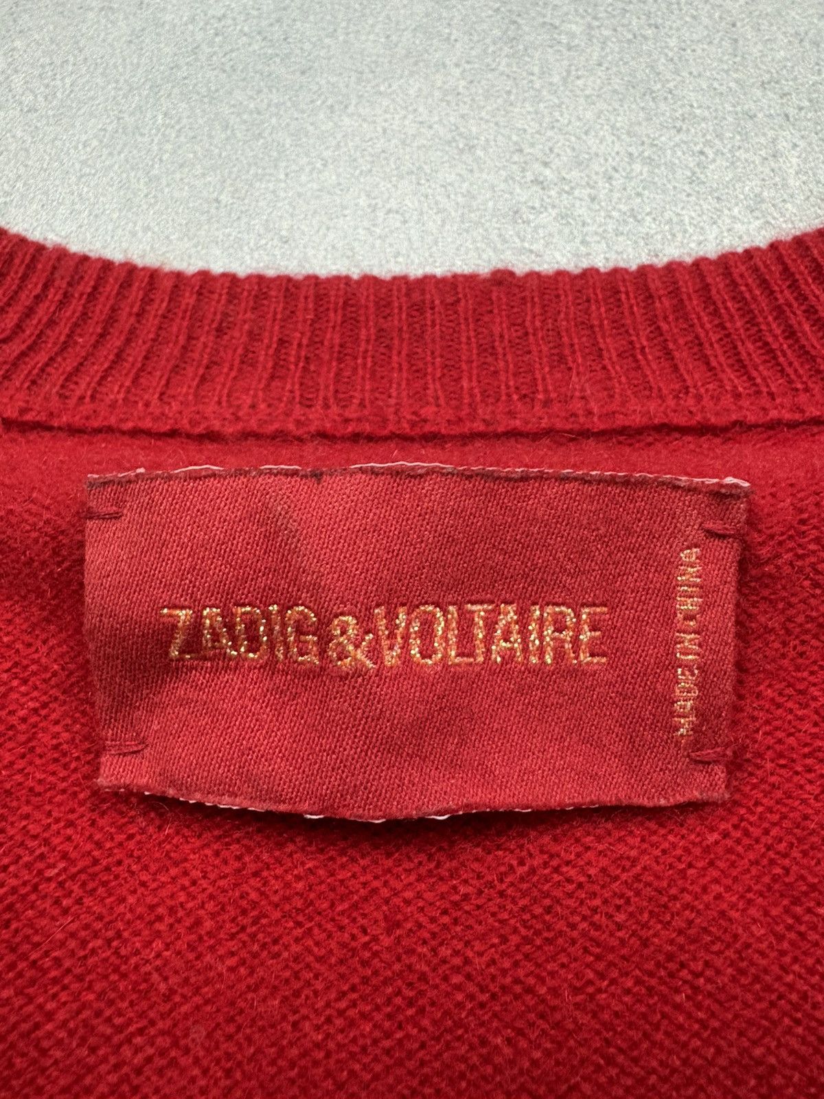 Zadig & Voltaire Zadig & Voltaire Cashmere V-Neck Women’s XS Red Knit Sweater Size XS / US 0-2 / IT 36-38 - 13 Thumbnail