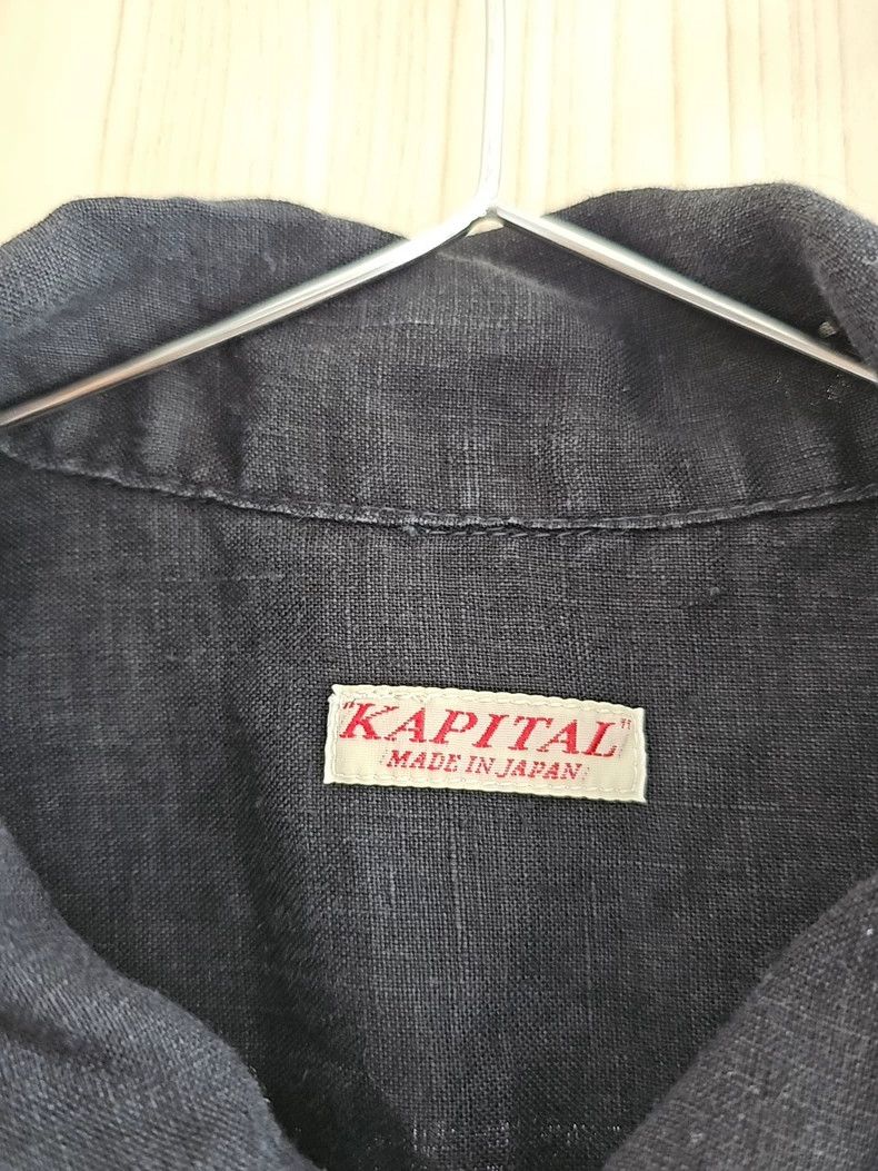 Kapital Kapital 21-year-old black linen short-sleeved shirt 2505-Ne Size US L / EU 52-54 / 3 - 4 Thumbnail