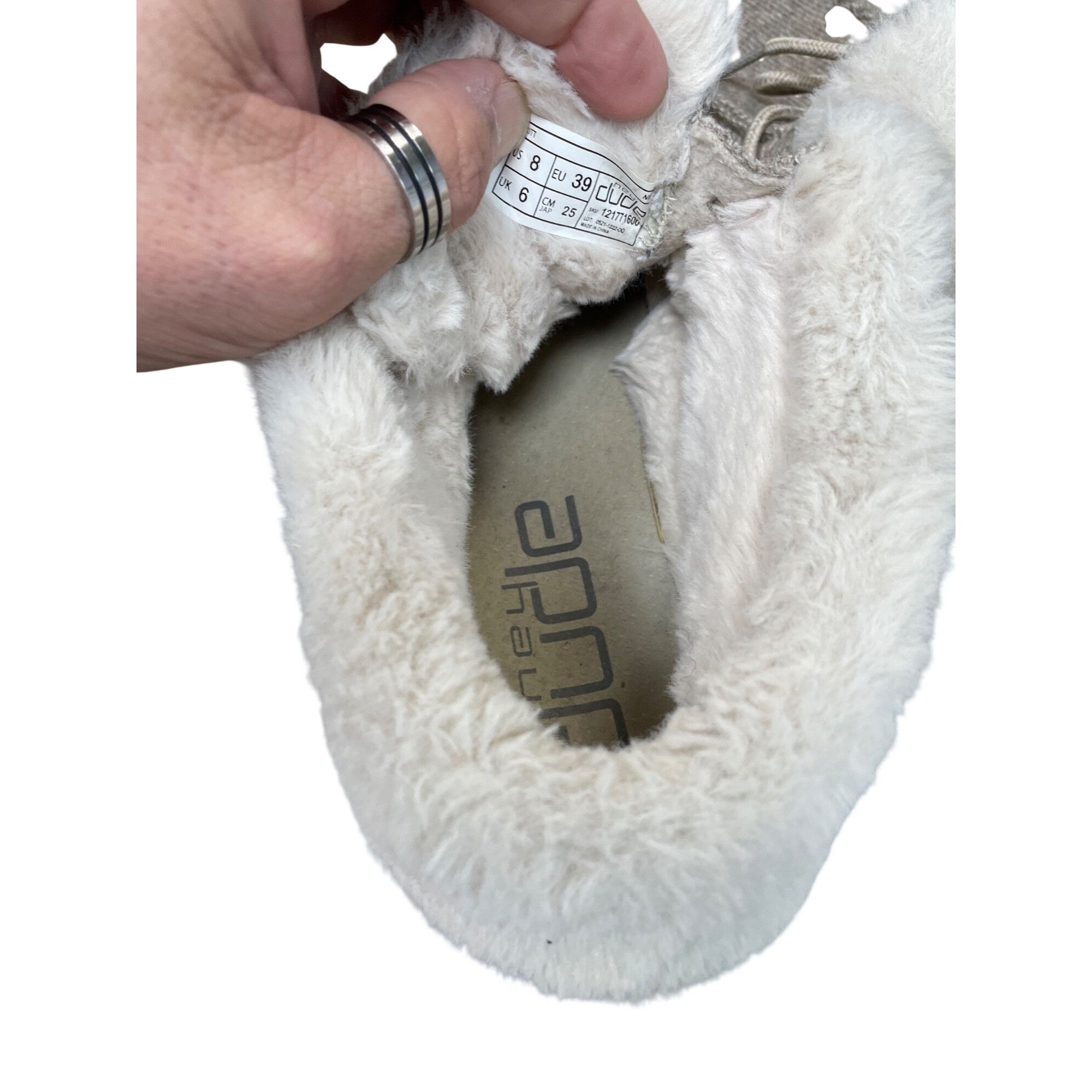 Other Hey Dude Britt womans gray beige faux fur lined bootie sz 8/ Size US 8 / IT 38 - 7 Thumbnail
