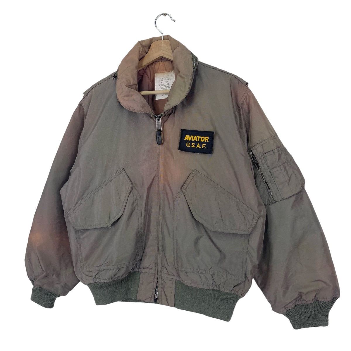 Buzz Rickson's × Vintage 80’s USAF Faded Flyers Bomber Jacket Size US M / EU 48-50 / 2 - 2 Thumbnail