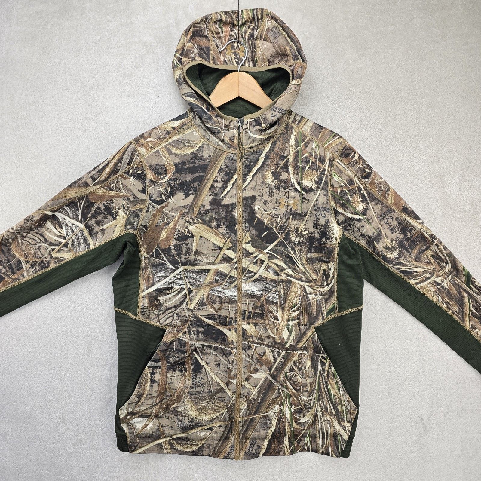 Under Armour Under Armour Camo Realtree Max-5 Zip Up Hoodie Mens Medium Size US M / EU 48-50 / 2 - 2 Thumbnail