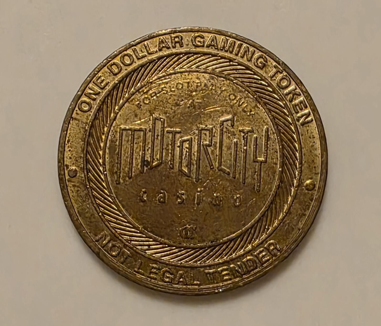 Other MotorCity Casino $1 Gaming Token Coin Size ONE SIZE - 2 Thumbnail