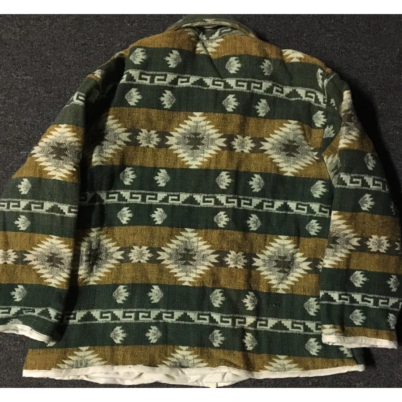 Native Vtg 90s Aztec Woven Jacket M L Native Coat Vaporwave Tribal Retro 80s AOP Grunge Size M / US 6-8 / IT 42-44 - 5 Thumbnail