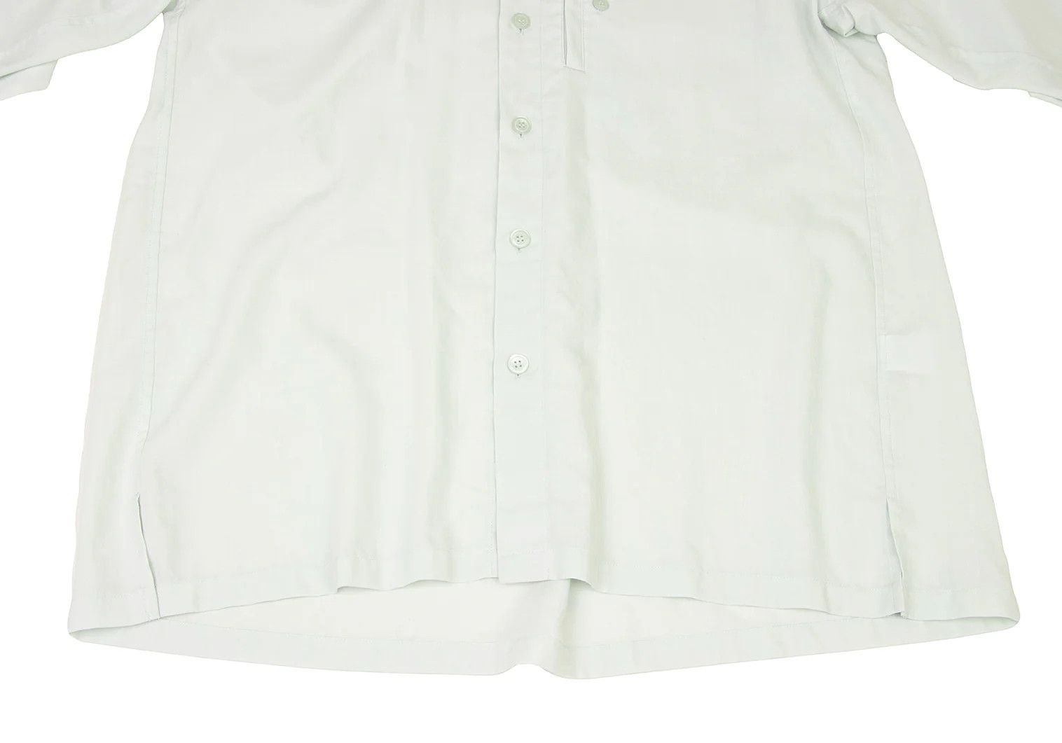 Issey Miyake Pleated Stand Collar Shirt in Mint Green Size US S / EU 44-46 / 1 - 8 Thumbnail