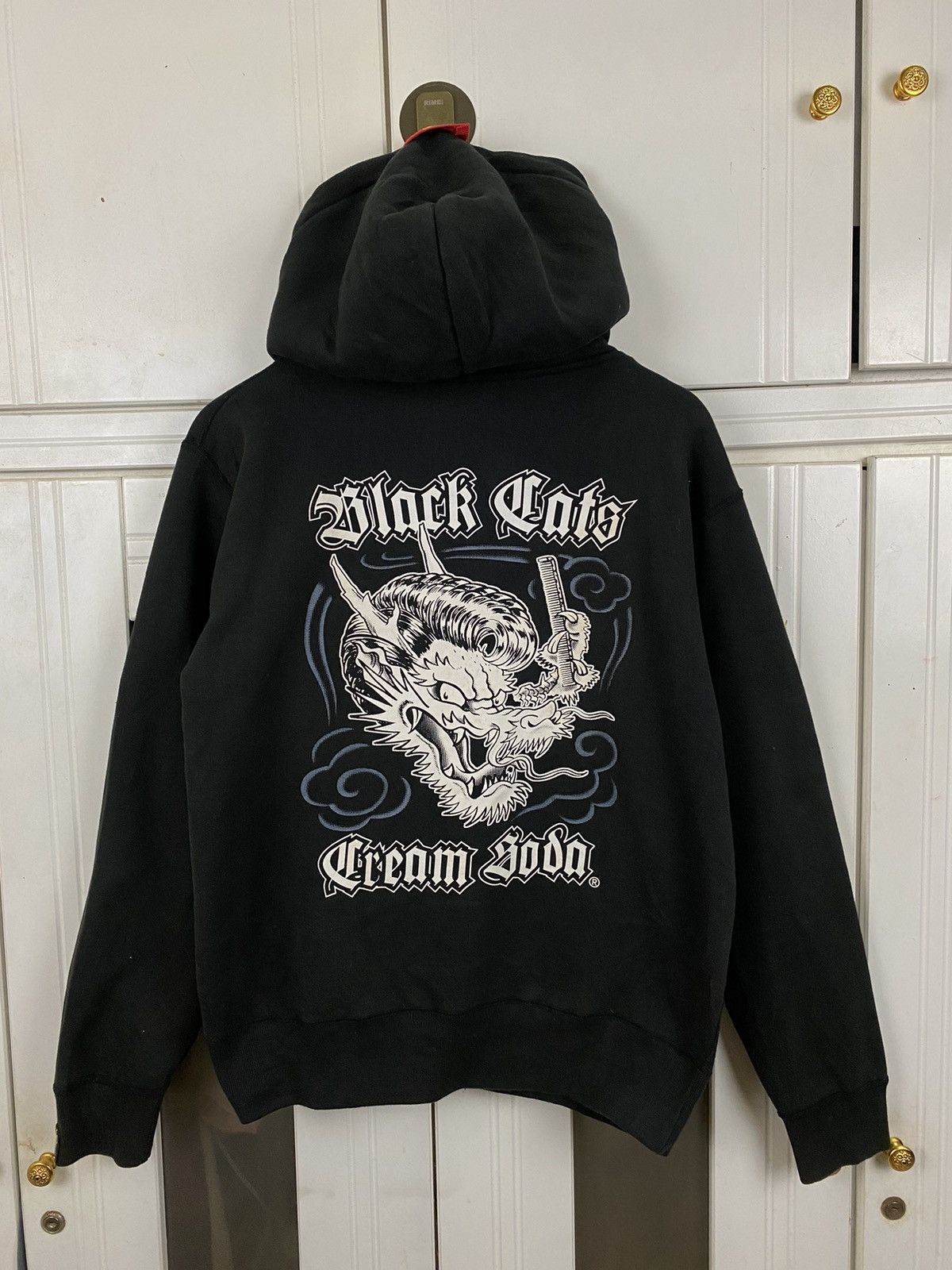 Band Tees × Vintage Vintage Black Cat Cream Soda Hoodies Zipper Size US M / EU 48-50 / 2 - 1 Thumbnail
