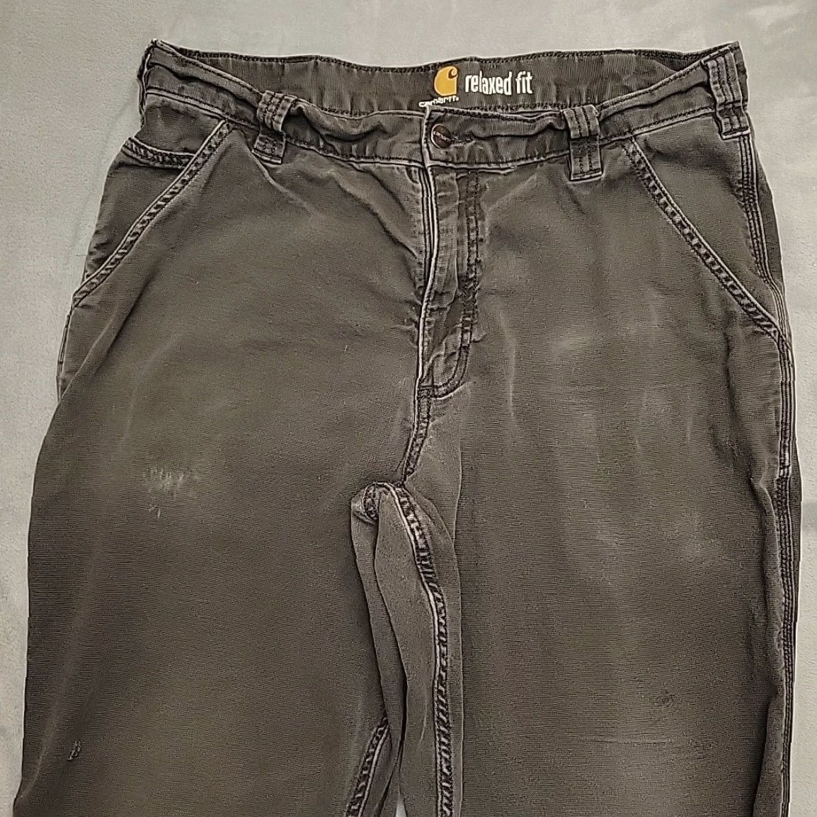 Carhartt Carhartt Pants Mens 34x30 Gray Canvas Relaxed Fit Cargo Work Wear 102291 Mens Size US 34 / EU 50 - 3 Thumbnail