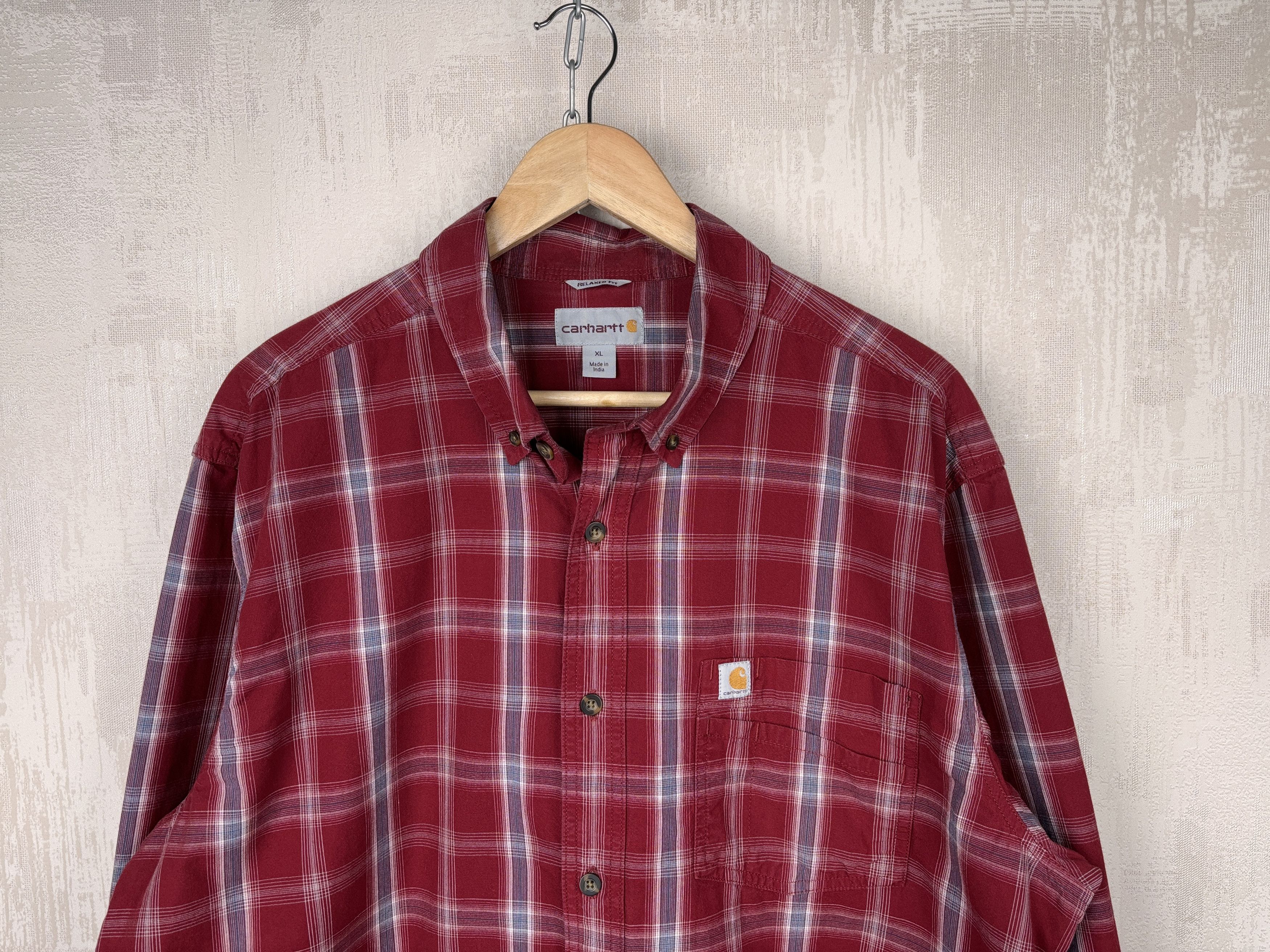 Carhartt × Vintage Carhartt Vintage Check Long Sleeve Shirt Size XL Relaxed Fit Size US XL / EU 56 / 4 - 1 Thumbnail