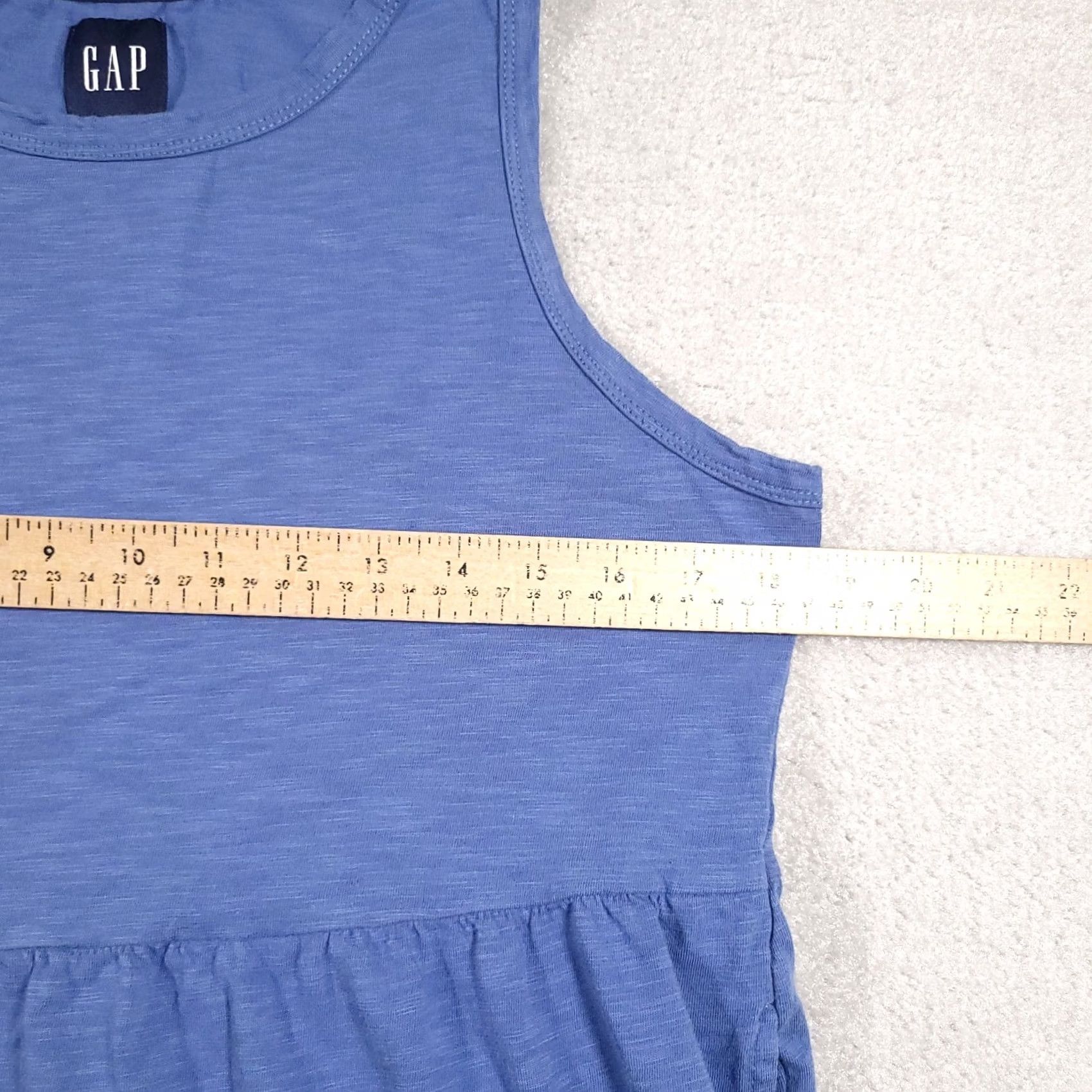 Gap Gap Dress Women's Large Blue Sleeveless Short Pull Over Summer Beach Pockets Shirt Dress Mini Casual Size 36" / US 14 / IT 50 - 5 Thumbnail