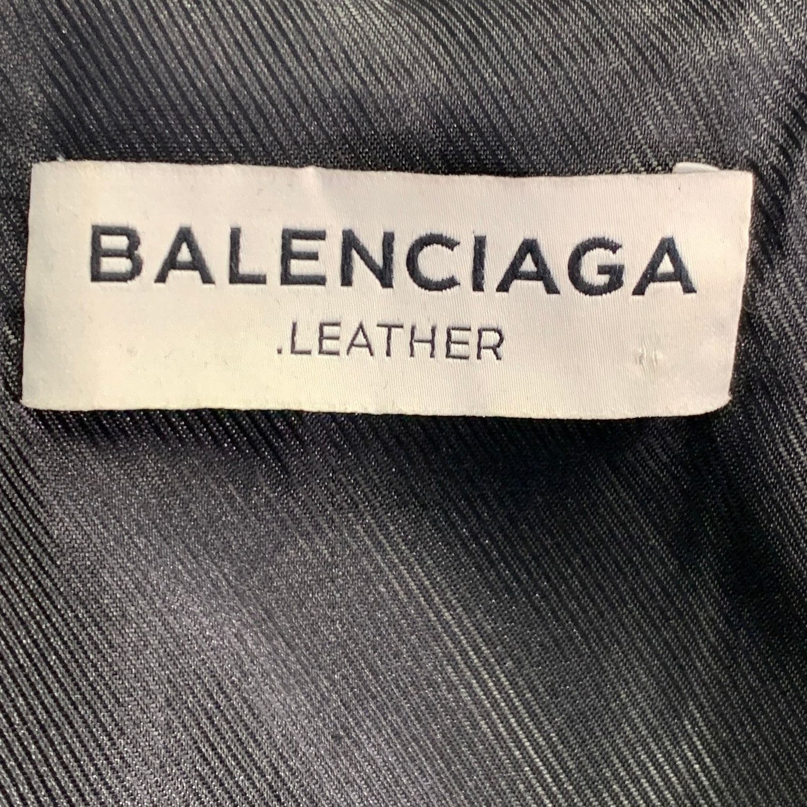 Balenciaga BALENCIAGA Black White Marbled Lambskin Motorcycle Jacket Size US S / EU 44-46 / 1 - 7 Thumbnail