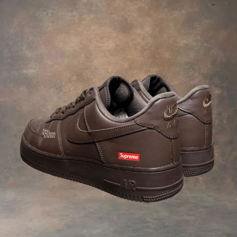 Nike × Supreme Supreme x Nike Air Force 1 Low Box Logo Baroque Brown Size US 9 / EU 42 - 2 Thumbnail