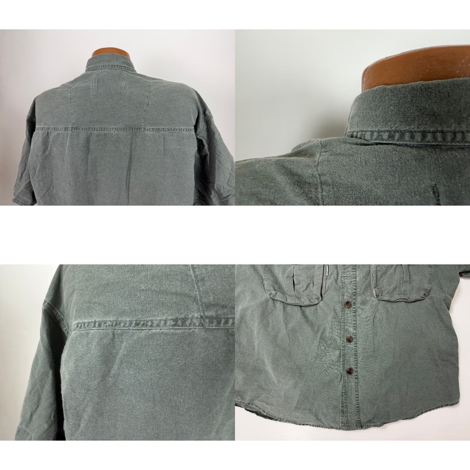 Vintage VINTAGE Fryday Club Shirt Men M Oversize Short Sleeve Button-Up 90s Green Midweight Cotton, 90s, Grunge, Outdoor, Travel Mens Size US M / EU 48-50 / 2 - 8 Thumbnail