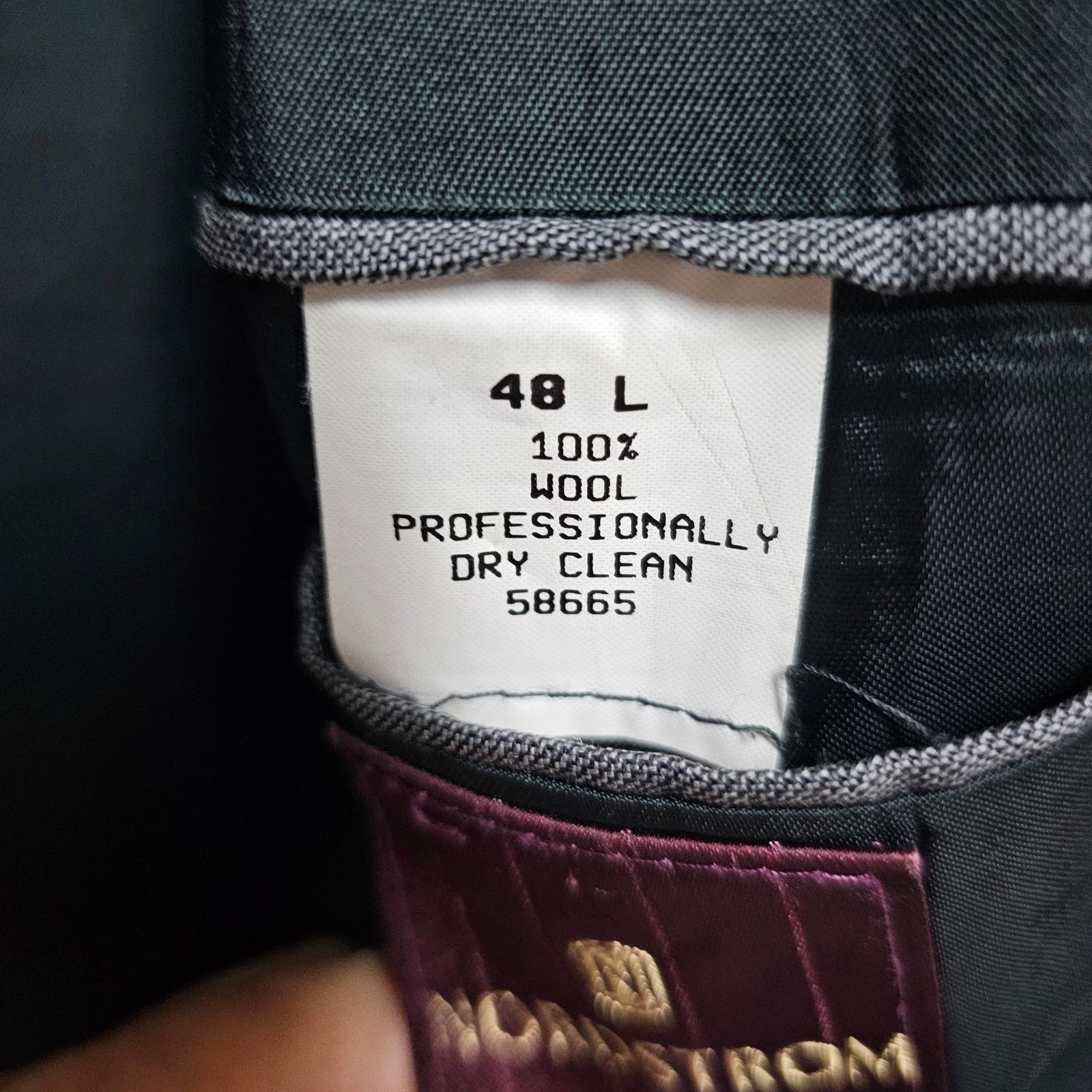 Nordstrom Nordstom Doubl Breasted Gray Tweed Mens Jacket 100% Wool 40L Size 40L - 6 Thumbnail